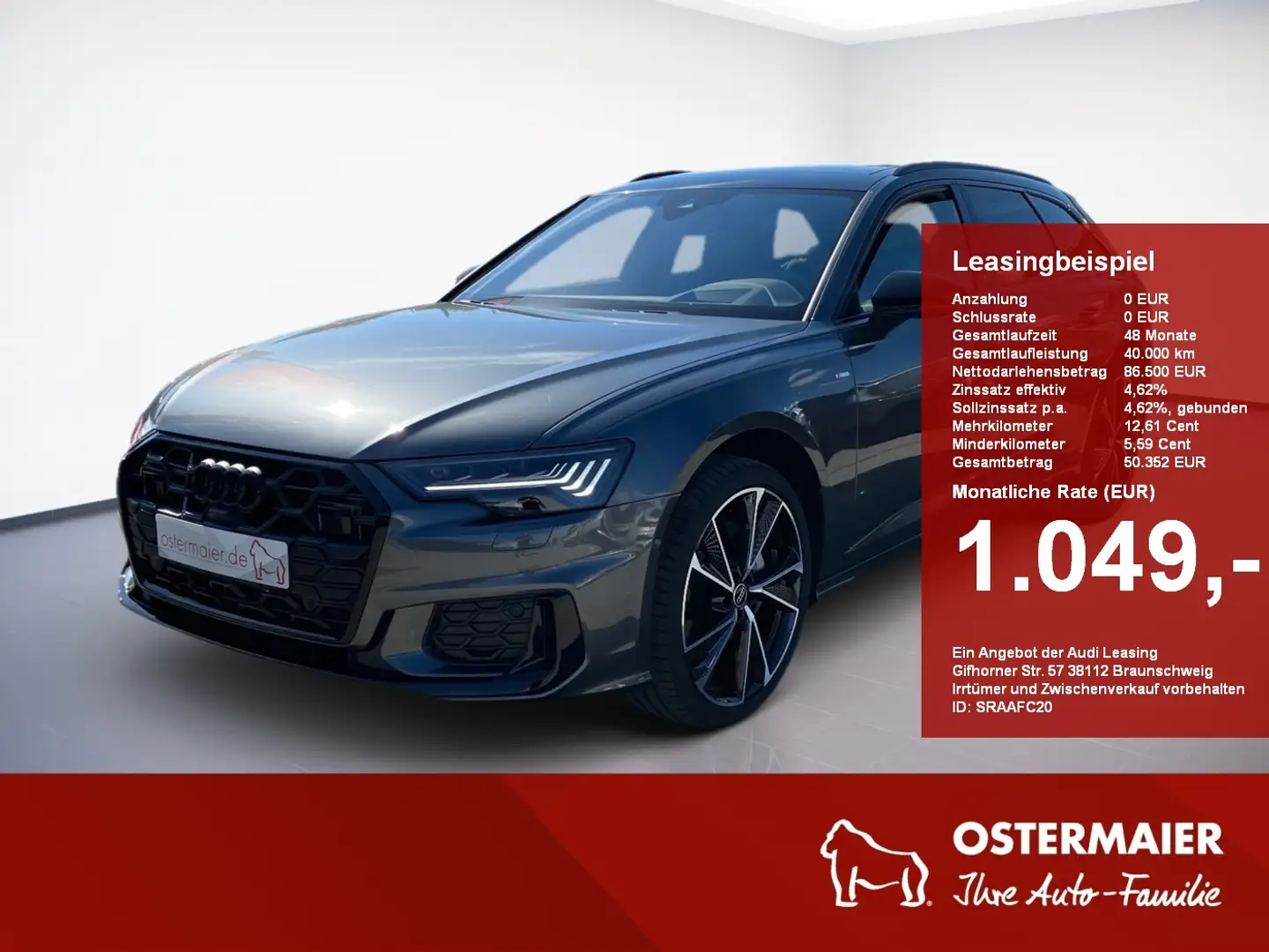 Audi A6 Avant S line 50 TDI quattro*MATRIX*B&O*AHK Grau - 1
