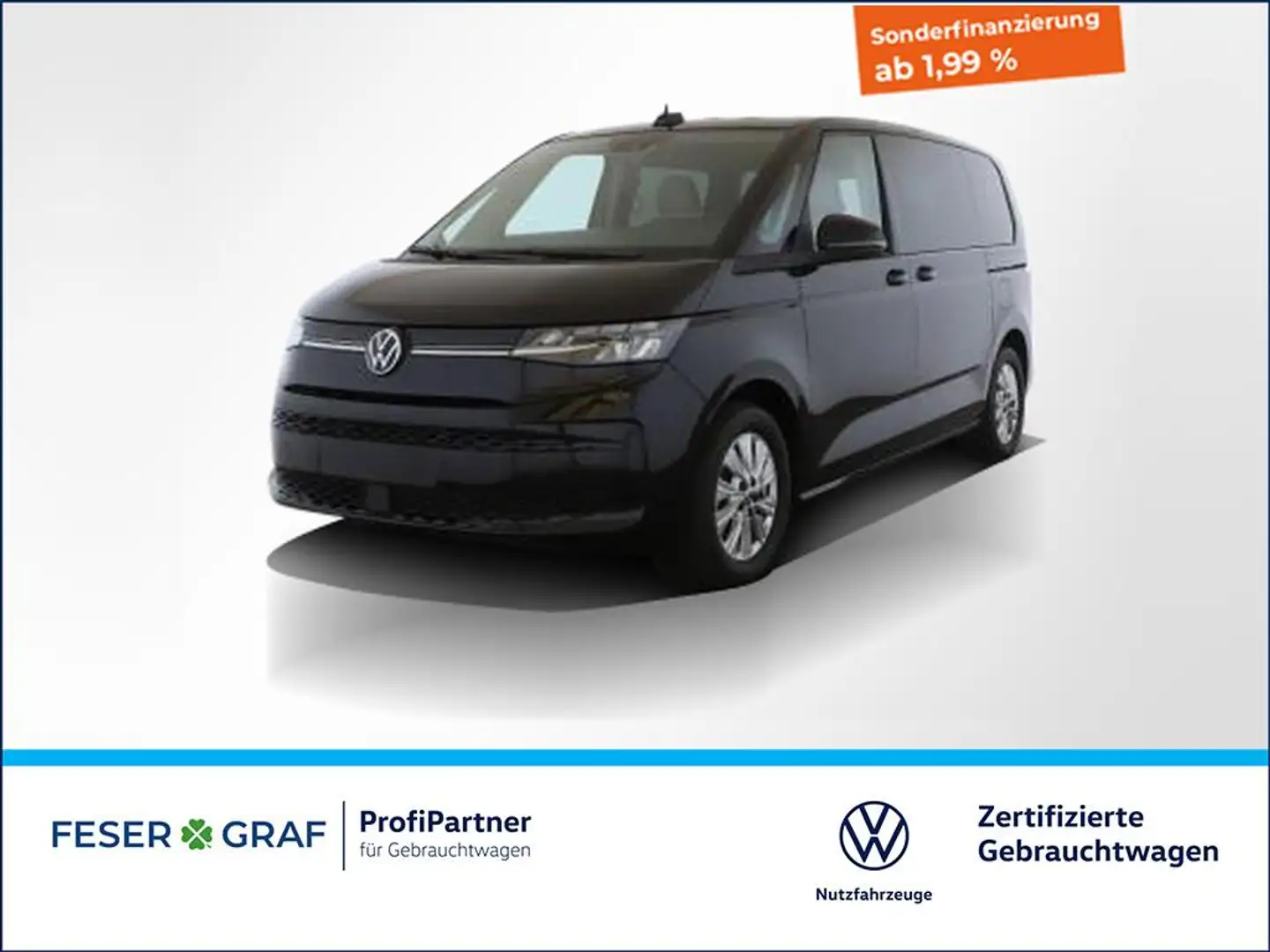 Volkswagen T7 Multivan 2.0TDI Life DSG 6Sitze AHK LED PDC Climatronic Zwart - 1