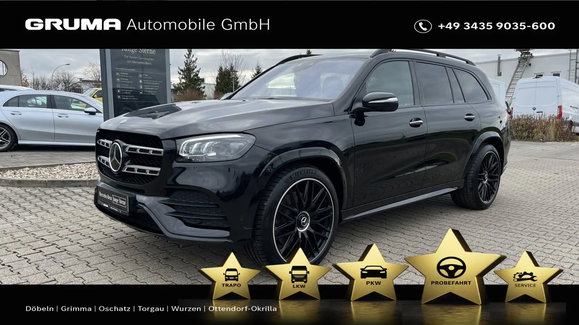 Mercedes-Benz GLS 400 GLS 400 d 4M AMG+Night+AHK+Burm+Distr+CarPlay+23" Noir - 1