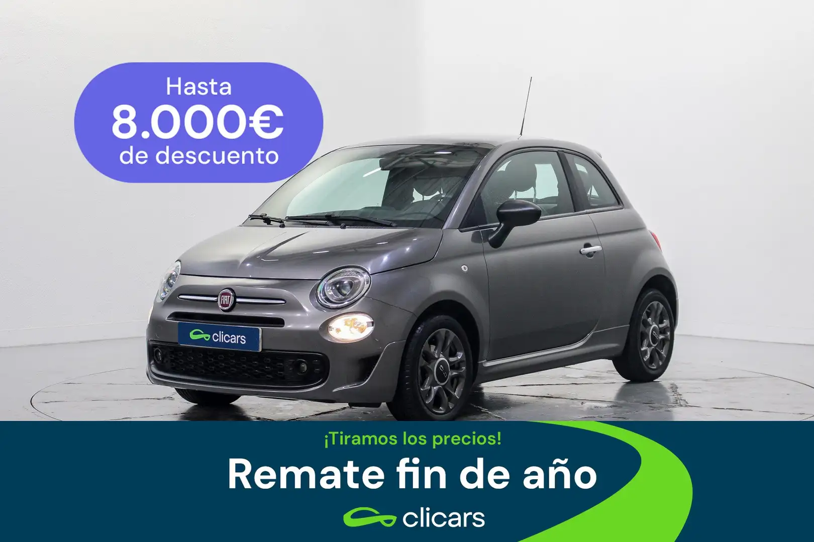 Fiat 500 1.0 Hybrid Connect 52kW Gris - 1