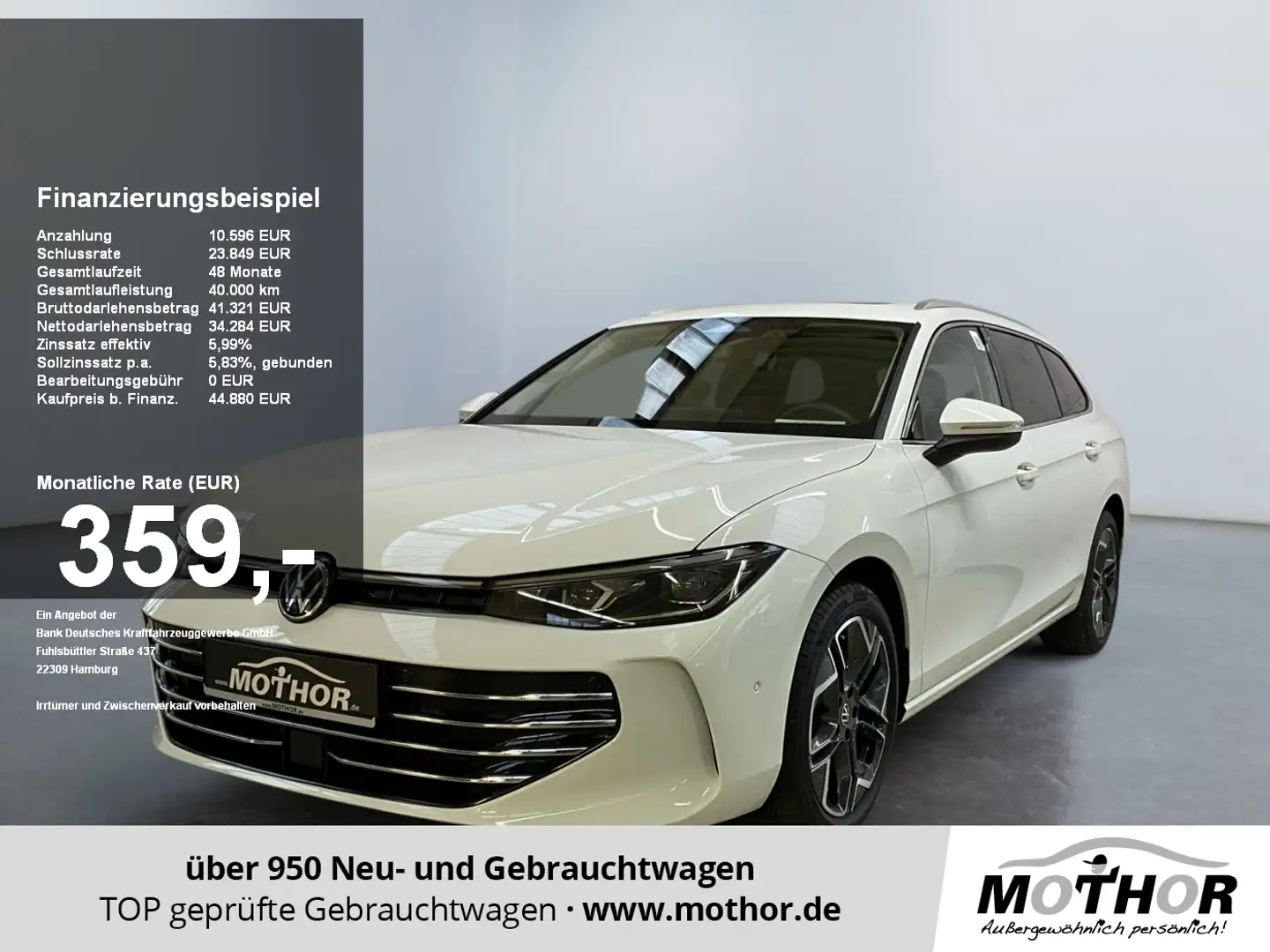 Volkswagen Passat Variant Elegance 2.0 TDI DSG Standheizung Blanc - 1
