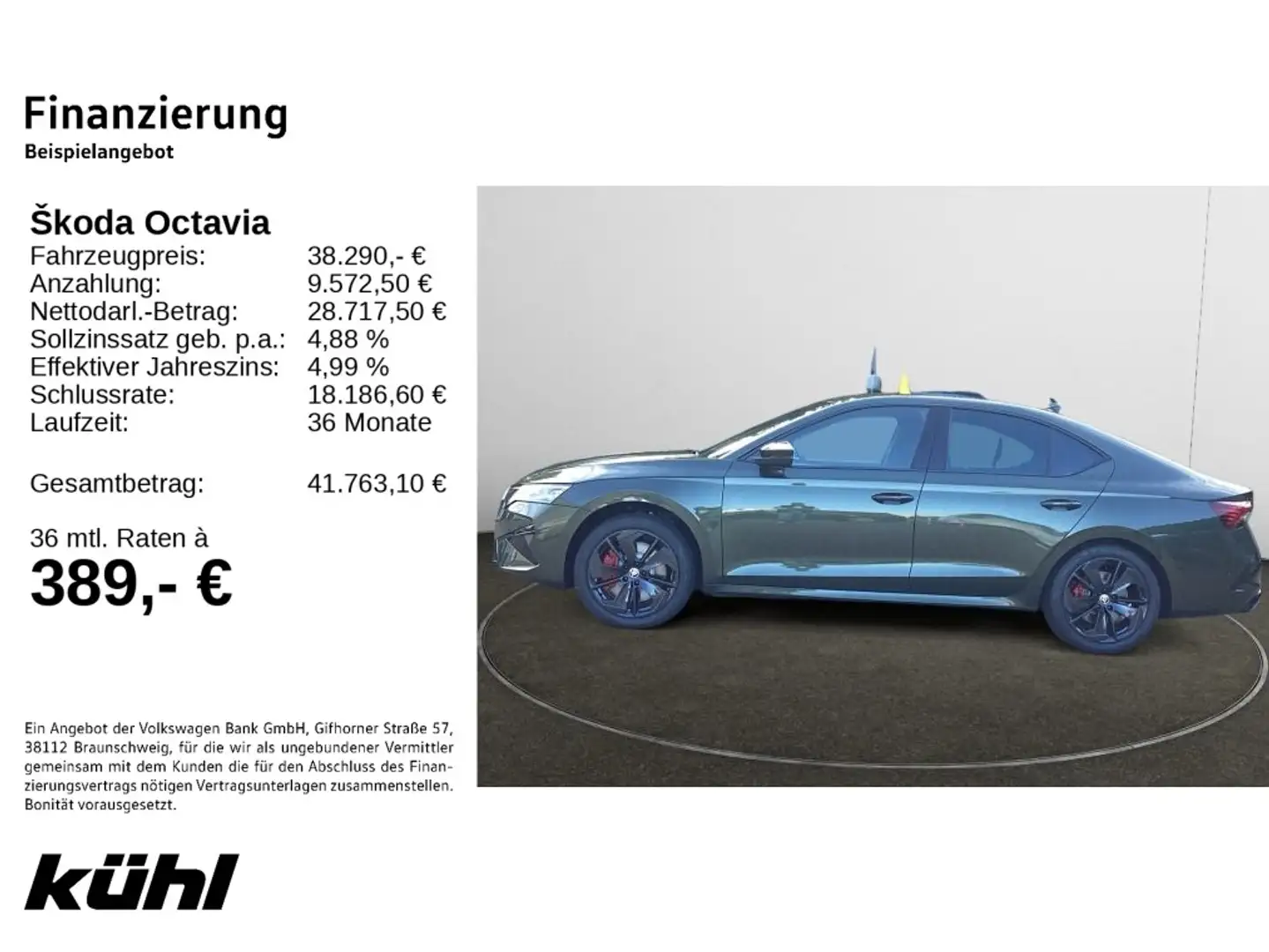 Skoda Octavia 2.0 TSI DSG RS Navi,AHK,Canton Grün - 2