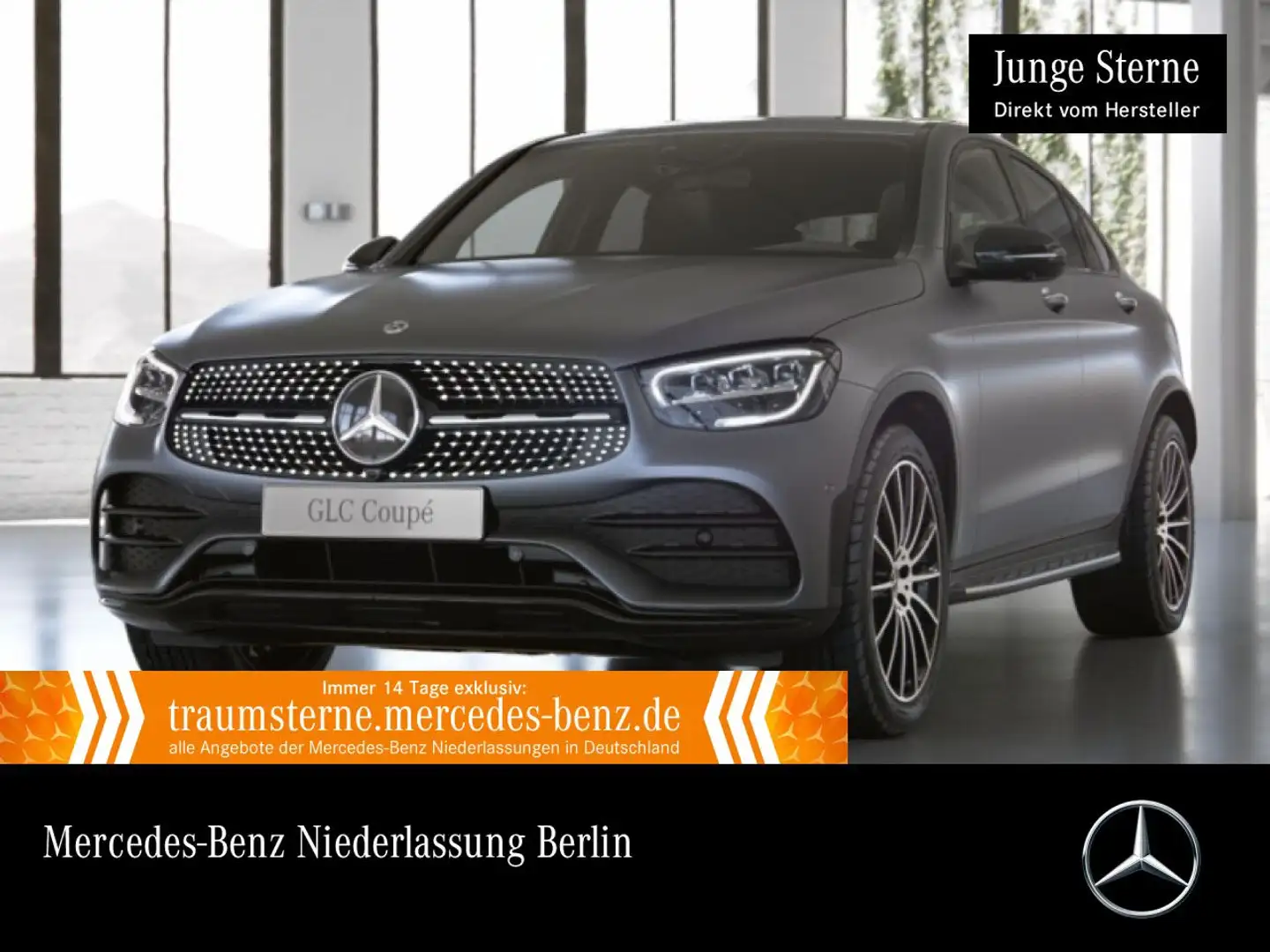 Mercedes-Benz GLC 300 Coupé 4M AMG+NIGHT+360+LED+STHZG+HUD+SPUR Grau - 1
