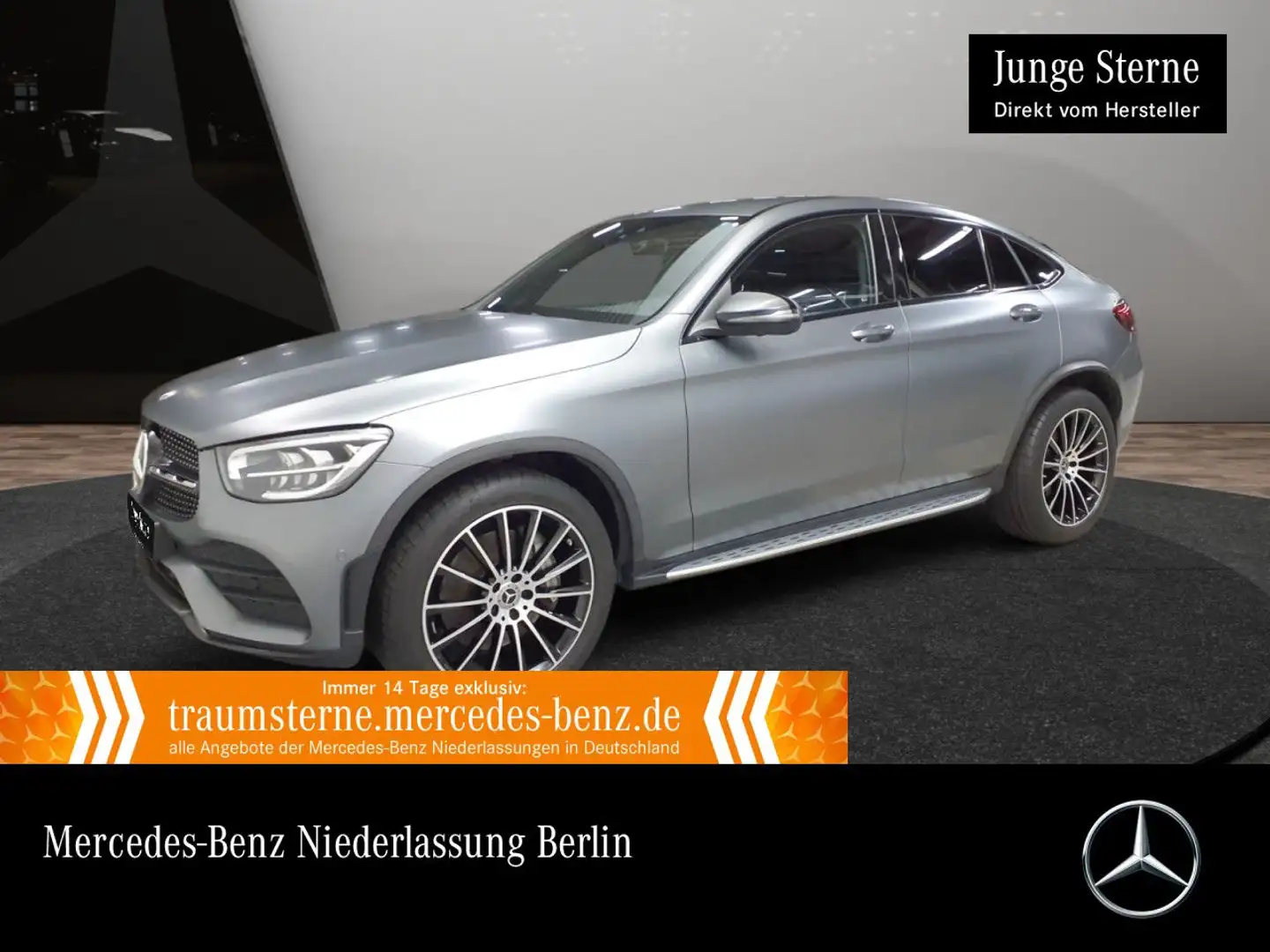 Mercedes-Benz GLC 300 Coupé 4M AMG+NIGHT+360+LED+STHZG+HUD+SPUR Grigio - 1