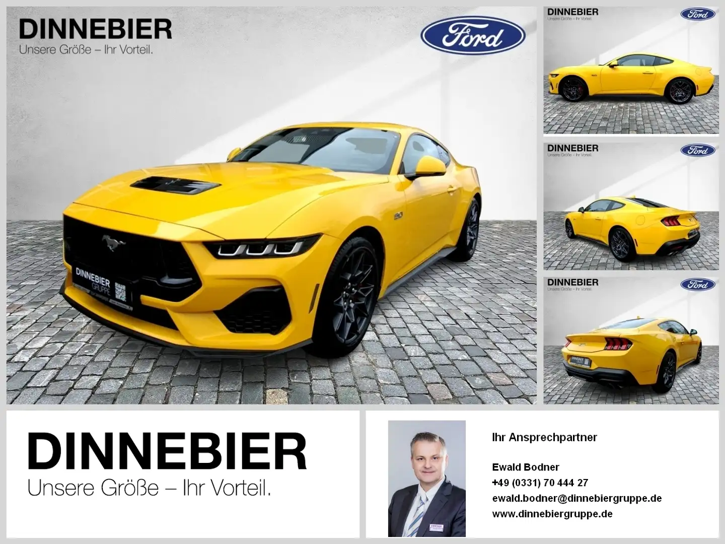 Ford Mustang COUPE GT 5.0 *LED*NAVI*RFK*19 *B&O Navi Jaune - 1