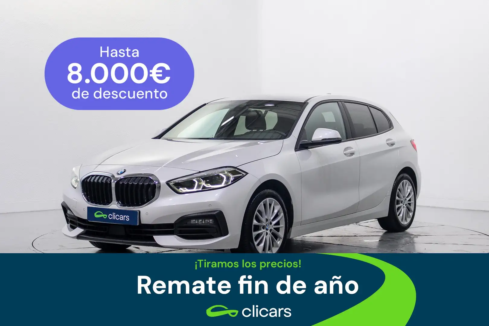 BMW 118 118d Blanc - 1