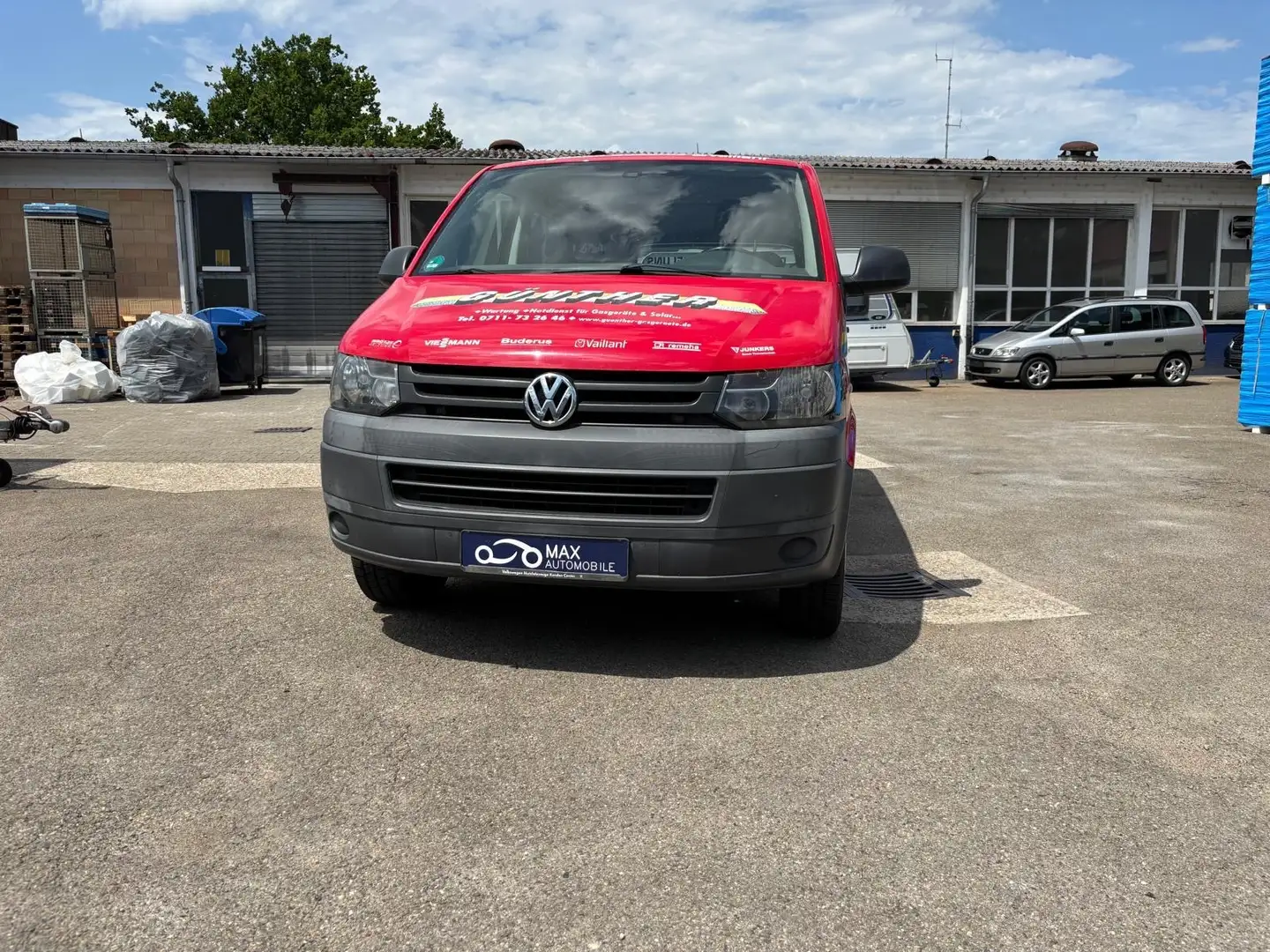 Volkswagen T5 Transporter Kombi lang AHK,2 Schiebetüren,Klima,Sitzheizung Rot - 2