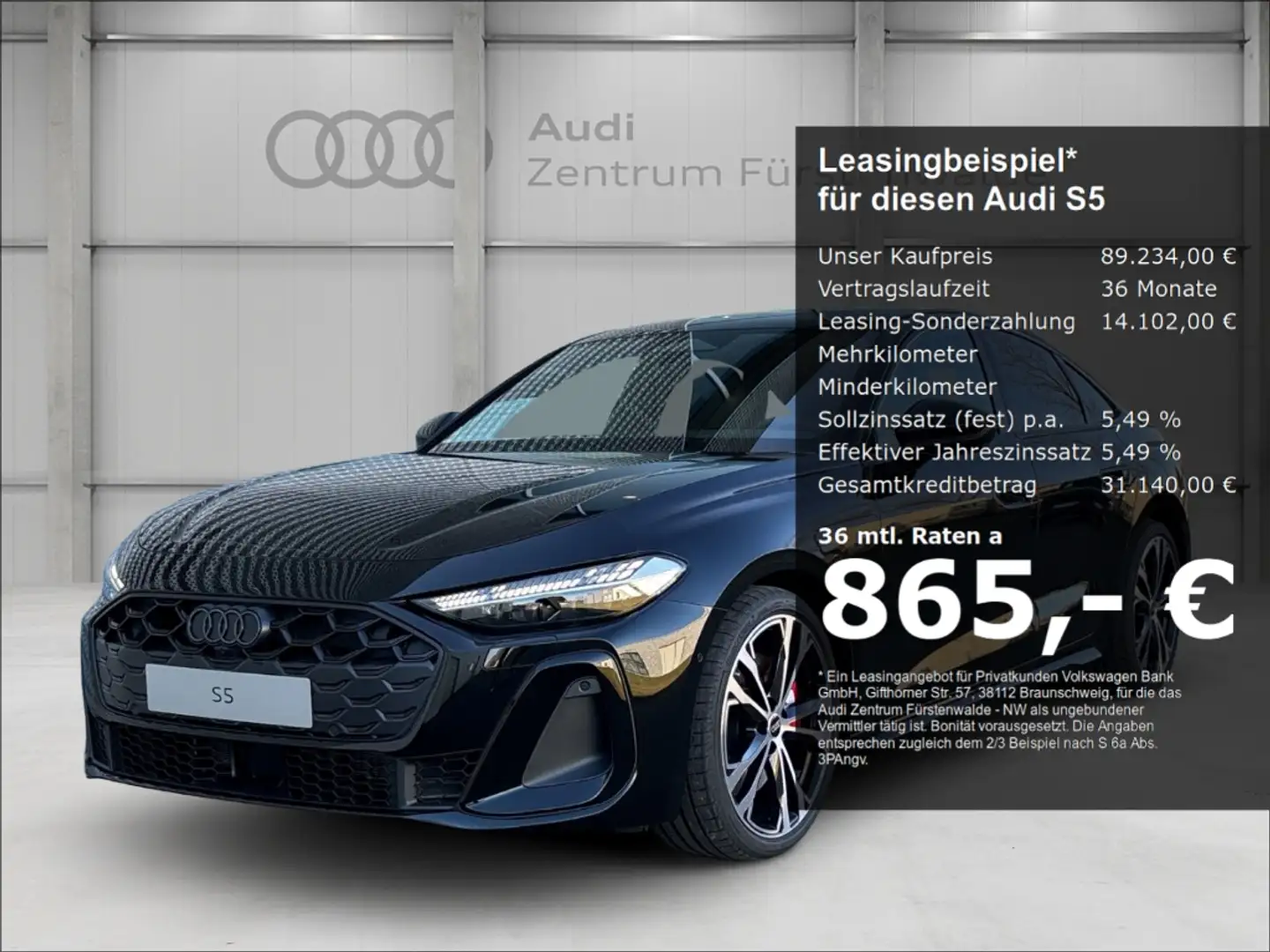 Audi S5 Limousine TFSI quat S tronic B&O+Techplus+Leder Schwarz - 1