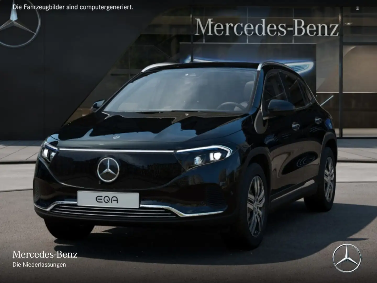 Mercedes-Benz EQA 300 4M PROG+PLUS-PAKET+AHK+360+KEYLESS+SPUR Schwarz - 2