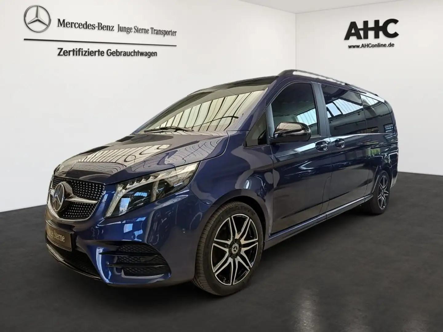 Mercedes-Benz V 300 EAV extralang AMG 7 Sitze 2,5t AHK Belüftg Blau - 1