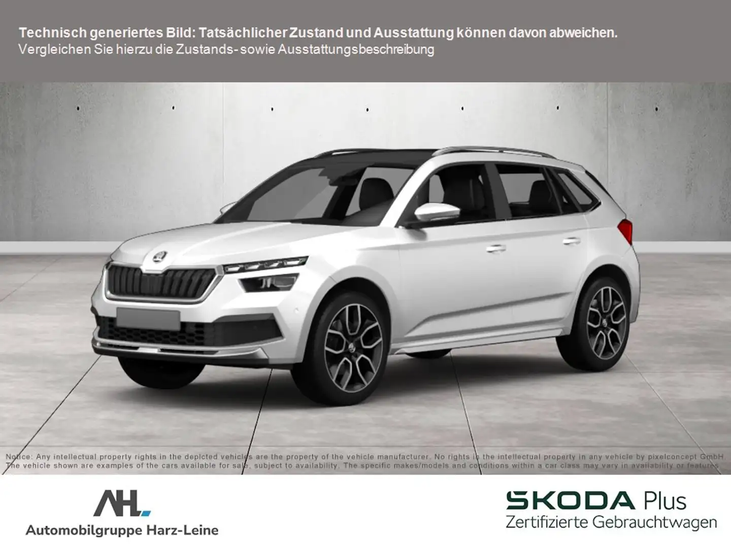 Skoda Kamiq 1.5 TSI Monte Carlo LED Navi Pano AHK PDC SHZ Weiß - 1
