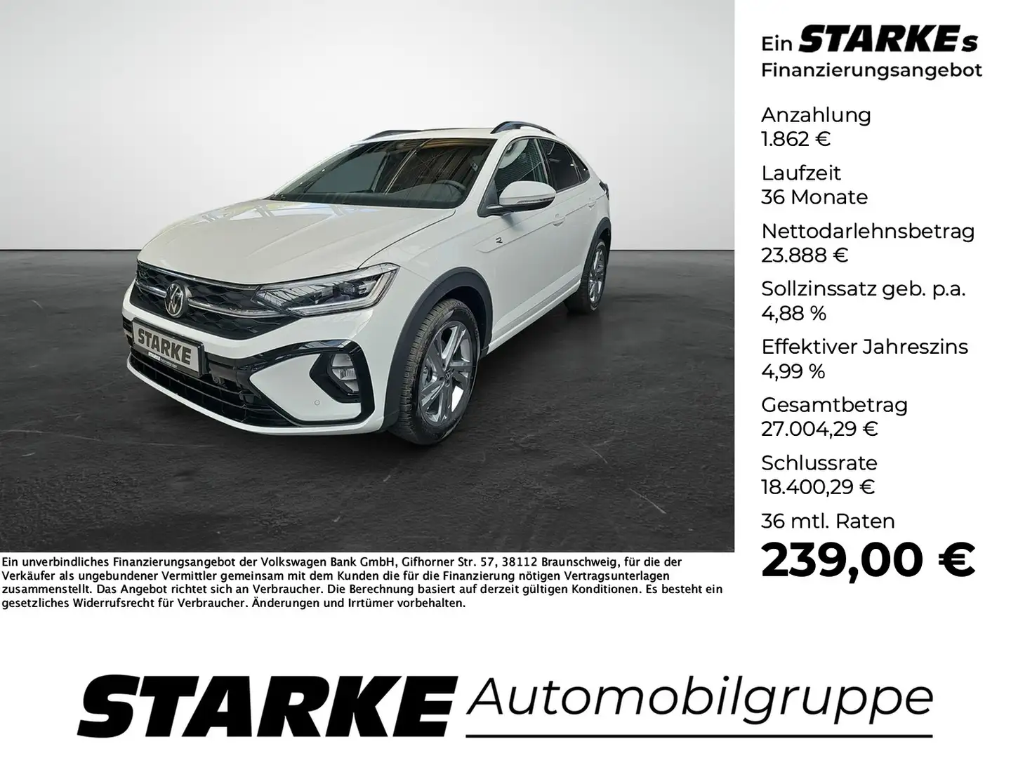 Volkswagen Taigo 1.0 TSI DSG R-Line Weiß - 1