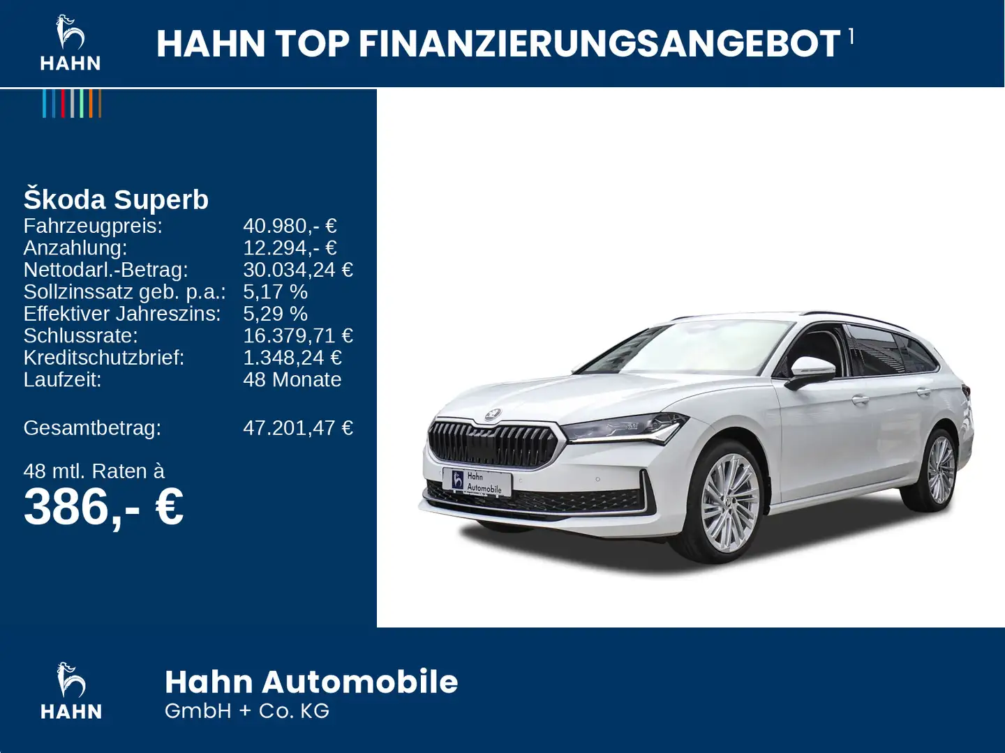 Skoda Superb C. Selection 1.5TSI 150 PS DSG AHK Navi Weiß - 2