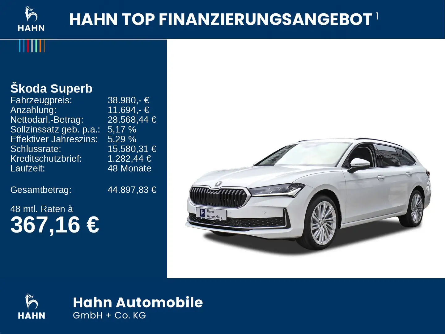 Skoda Superb C. Selection 1.5TSI 150 PS DSG AHK Navi Weiß - 2