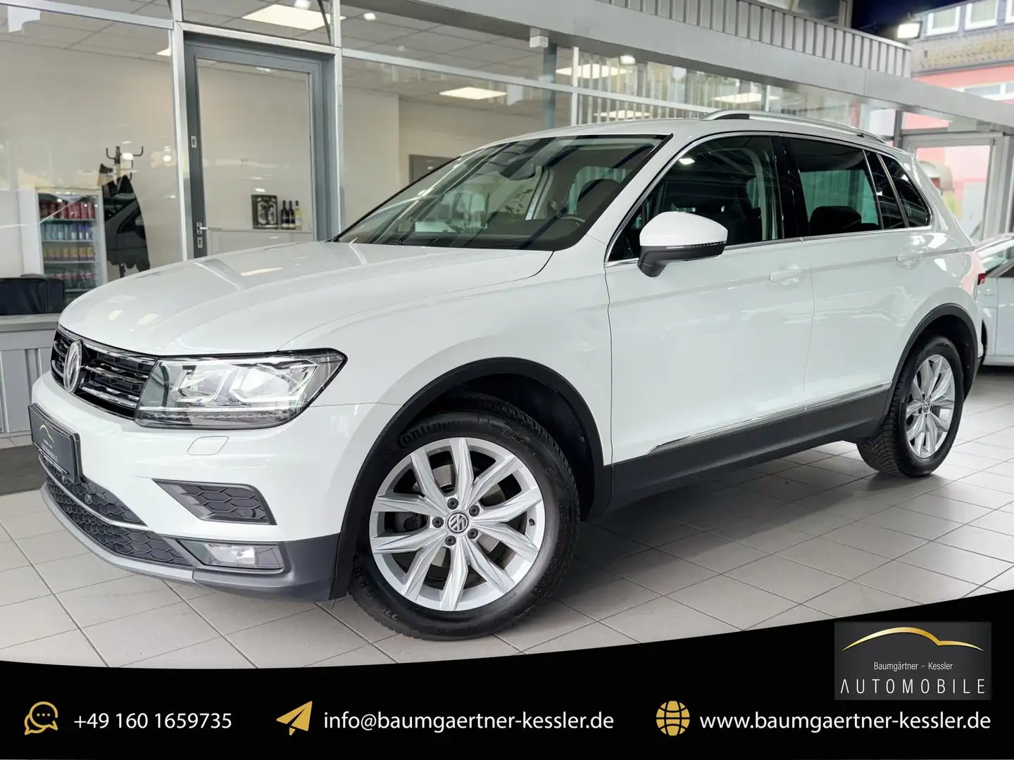 Volkswagen Tiguan Highline 2.0TDI DSG LED VIRTUAL 360° AHK Blanc - 1