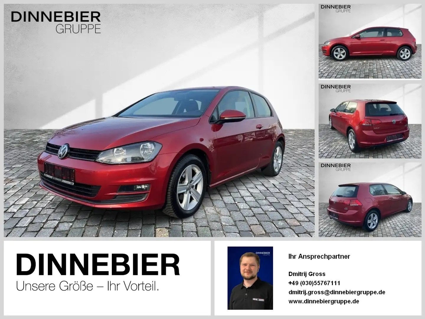 Volkswagen Golf Comfortline BMT PDC KlimaA LM Rouge - 1