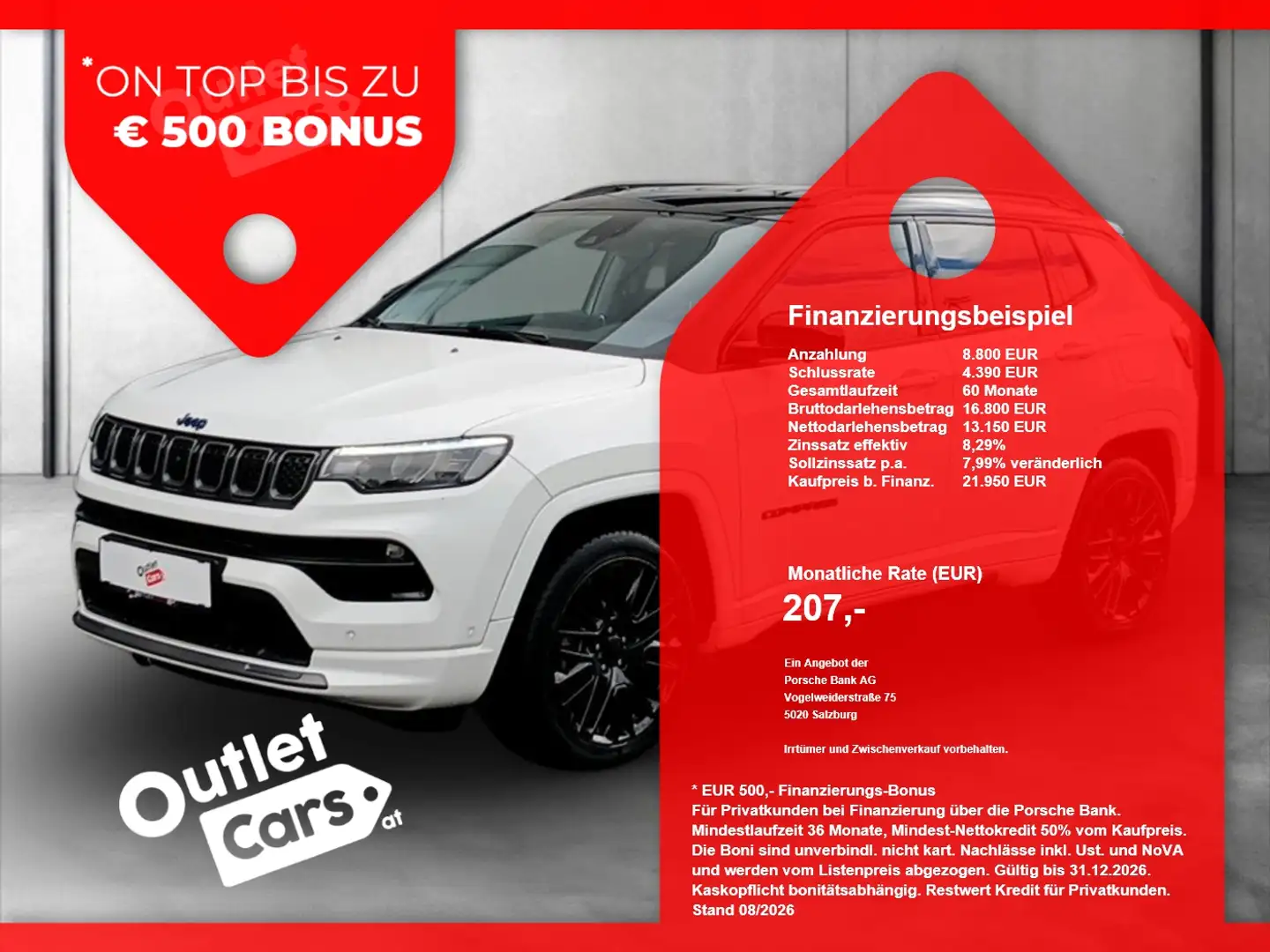 Jeep Compass 1.3 S 4xe CARPLAY+LED+LEDER+NAVI+RADAR Weiß - 1