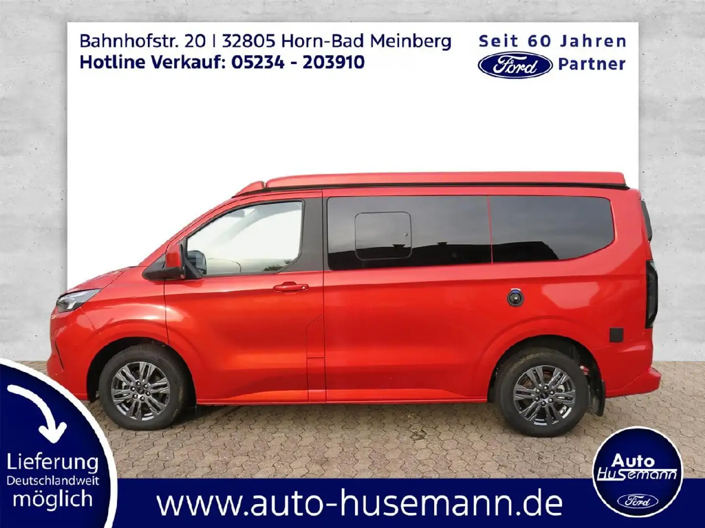 Ford Transit Custom Nugget 320 L1 Titanium Aufst.Dach Rot - 2