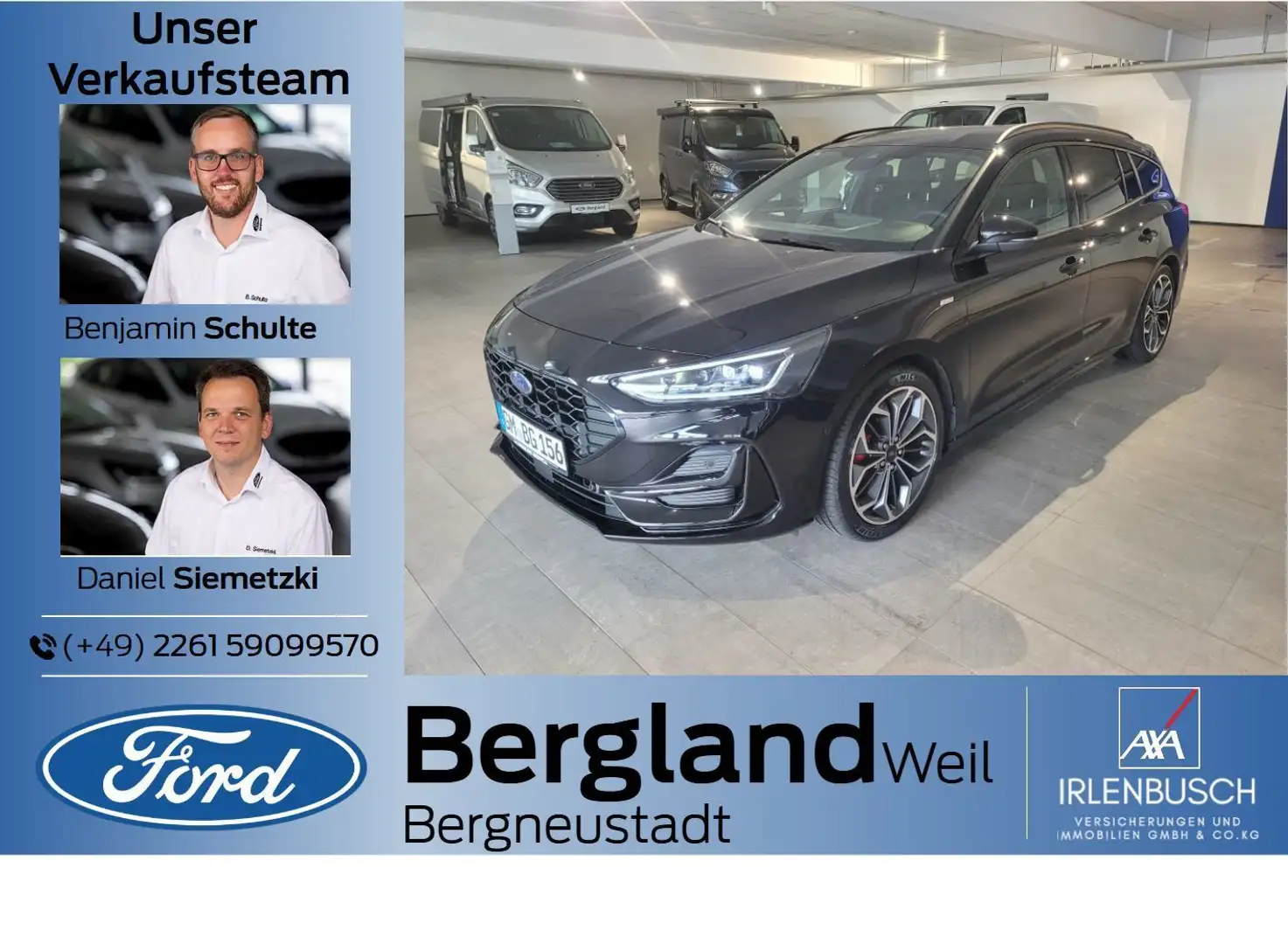 Ford Focus ST-LINE X Turnier 1.0T 155 PS MHEV Automatik Zwart - 1