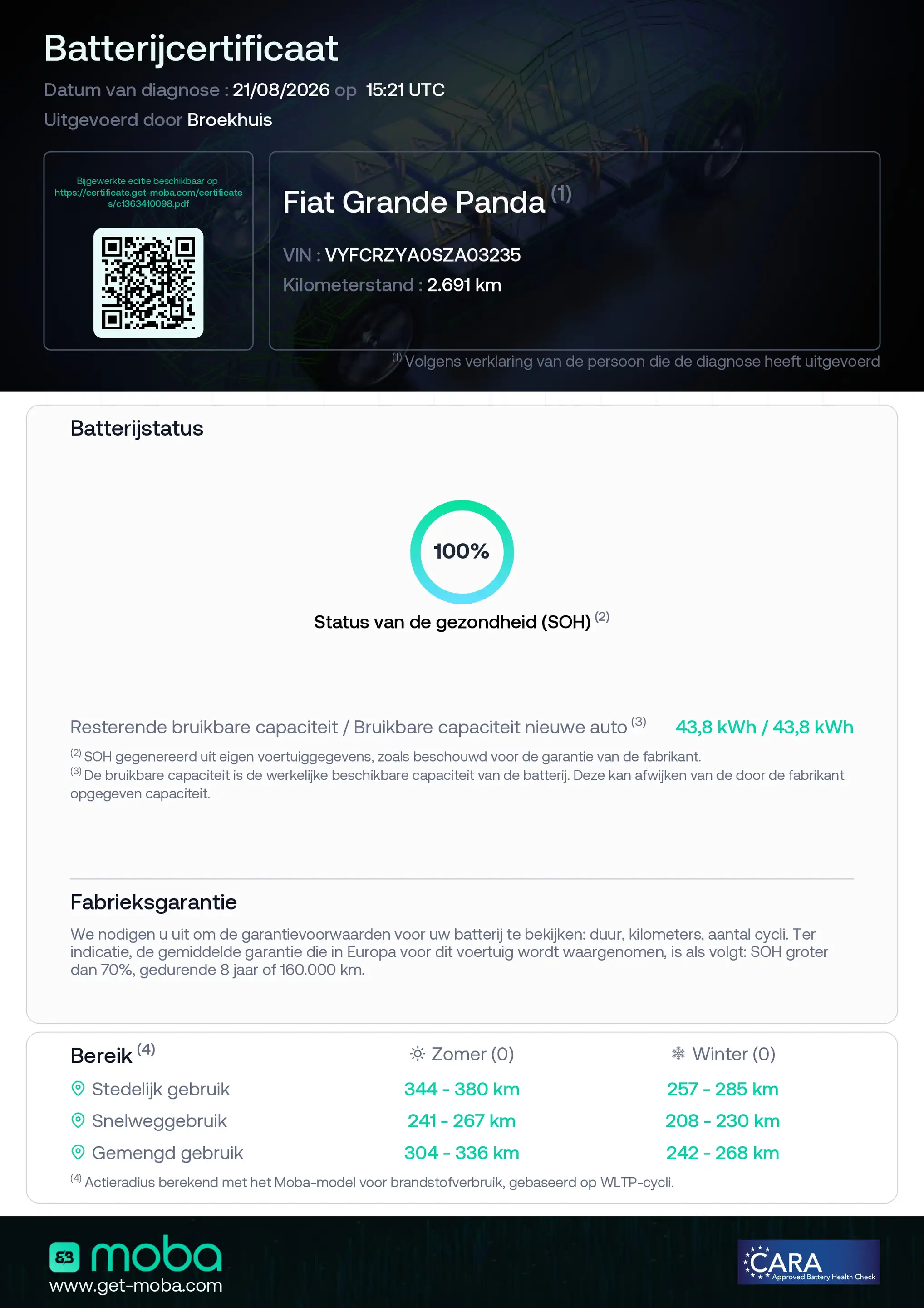 Fiat Grande Panda RED 11kW 44 kWh | SOH 100% | | Tot 8 Jaar Garantie — photo 15