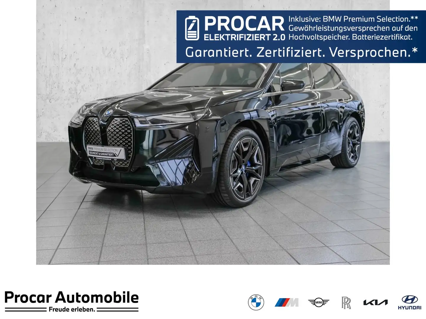 BMW iX xDrive50 M-Sport Aut Nav HuD Laser AHK Pano Noir - 1