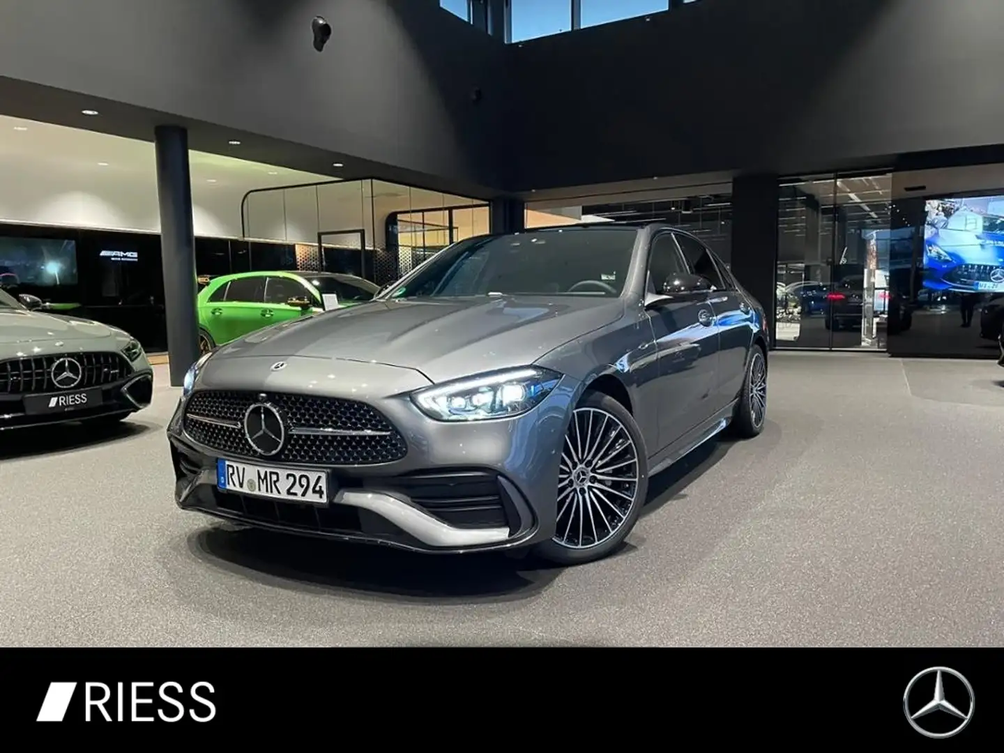 Mercedes-Benz C 300 de 4M AMG+PANO+AHK+DISTR+KEYL+DIGI L+BURM+ Grau - 1