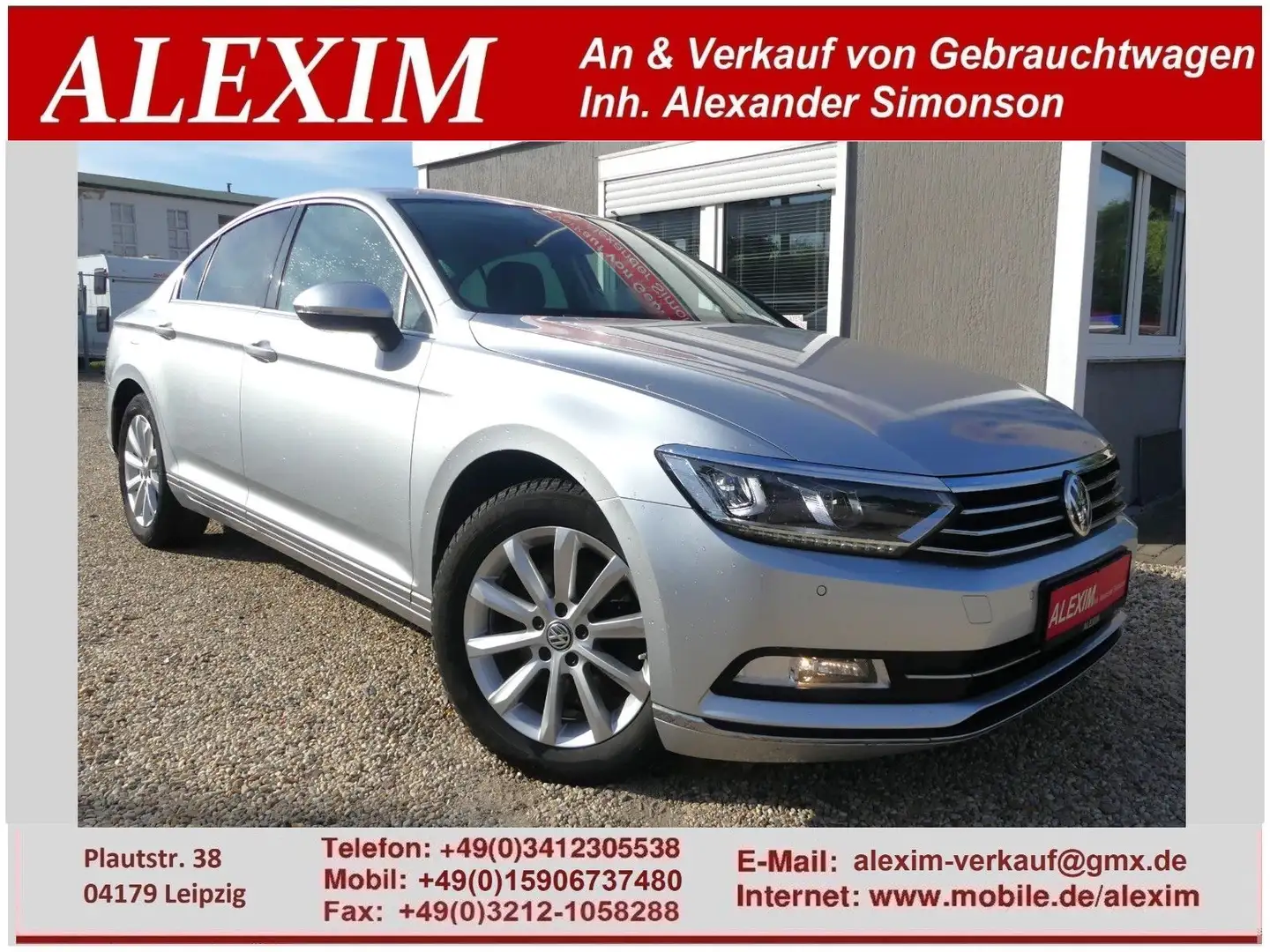 Volkswagen Passat 2.0 TDI Lim. Highline/Alcantara/LED/AHK Silber - 1