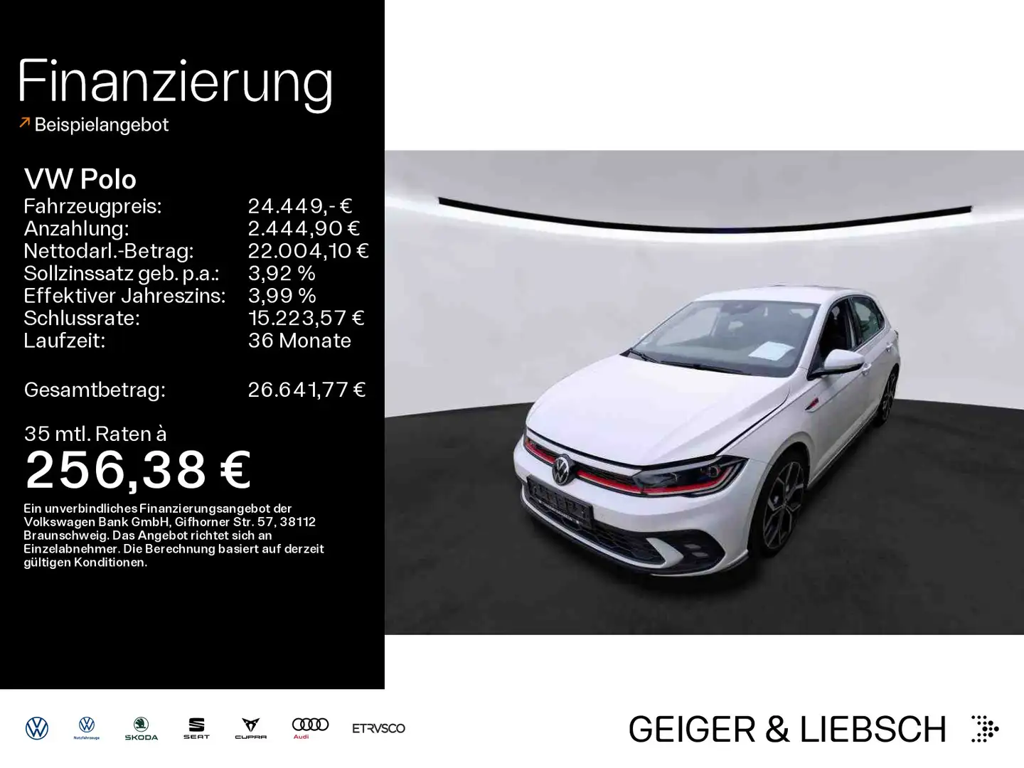 Volkswagen Polo 2.0 TSI DSG GTI*IQ.LIGHT*KAMERA*PDC*SHZ*NAV Weiß - 1
