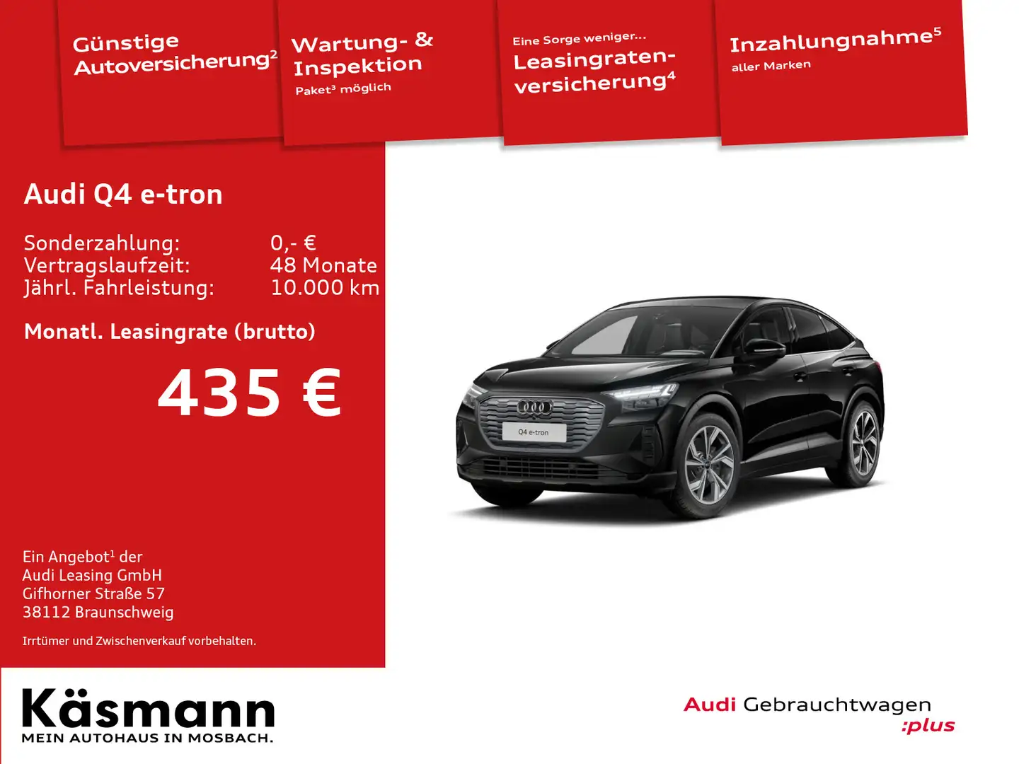 Audi Q4 e-tron Sportback 45 S line HUD AHK MATRIX Schwarz - 2