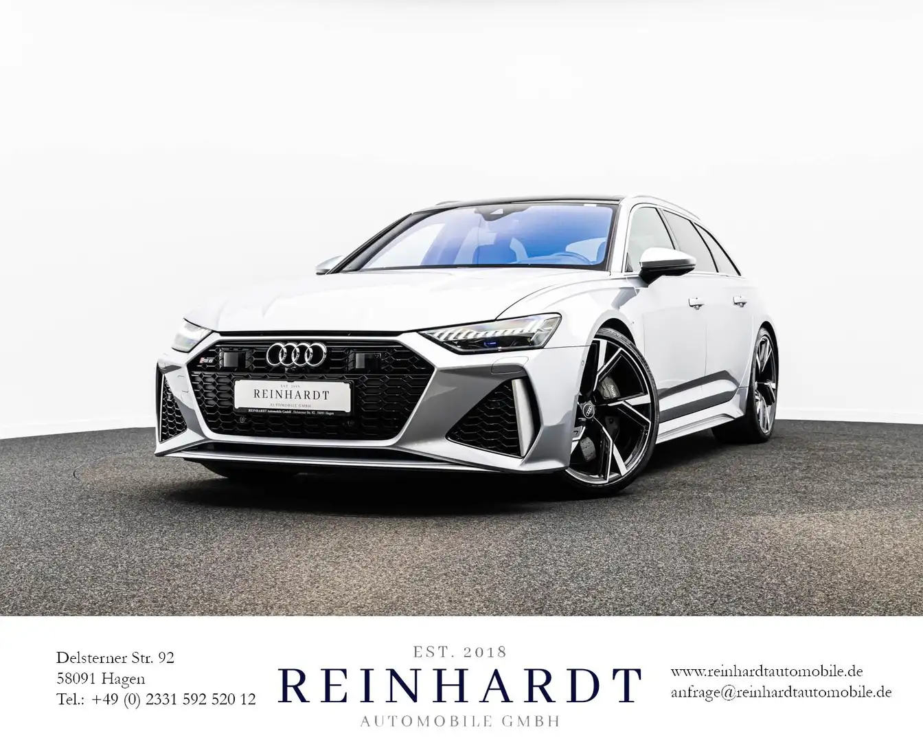 Audi RS6 AVANT ABT/HuD/PANO/305KMH/KERAMIK/B&O-ADV. Argent - 1