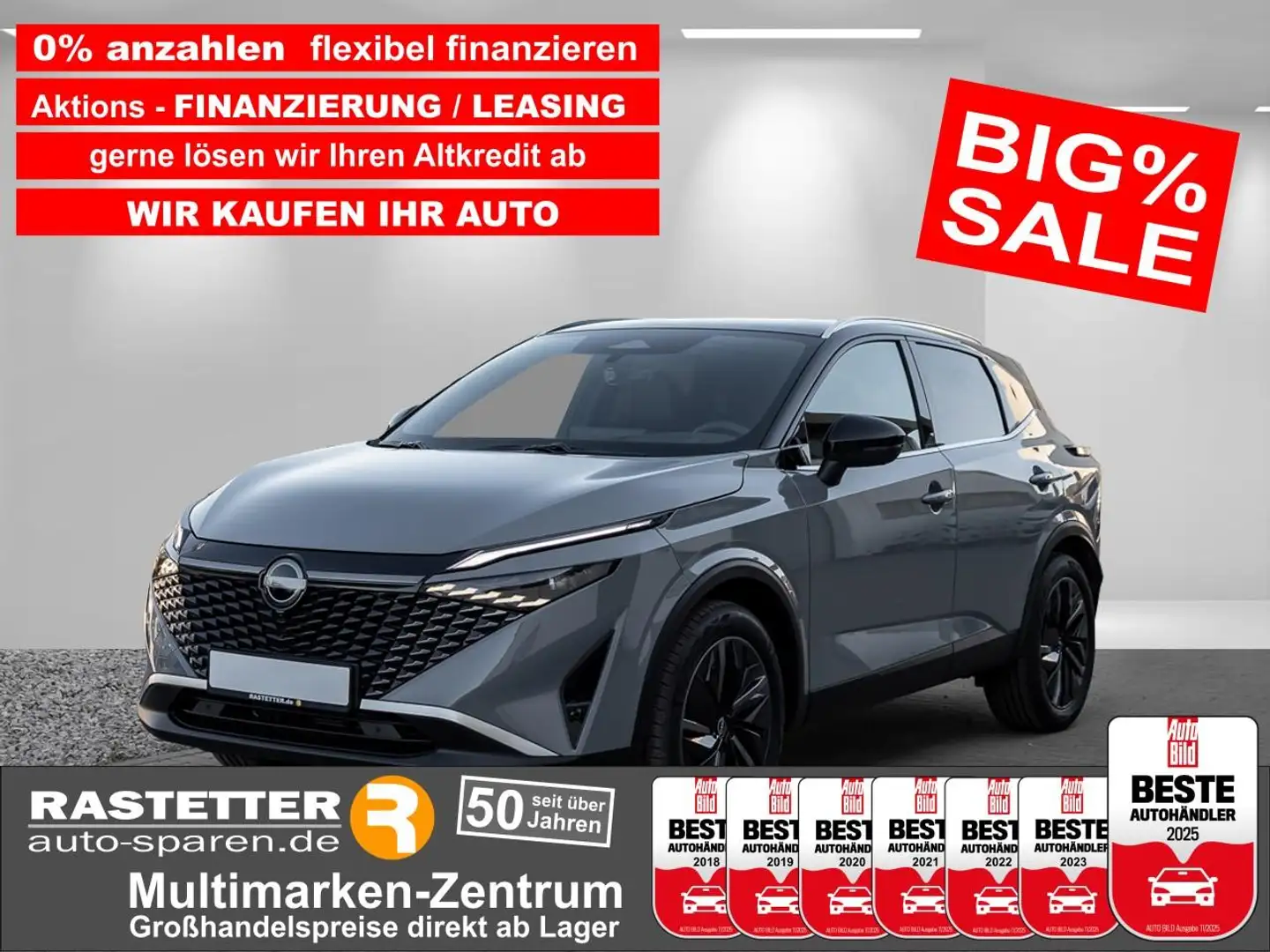 Nissan Qashqai 4x4 tekna facelift+Zweifarb+Leder+Pano+19Z+ProPILO Grau - 1