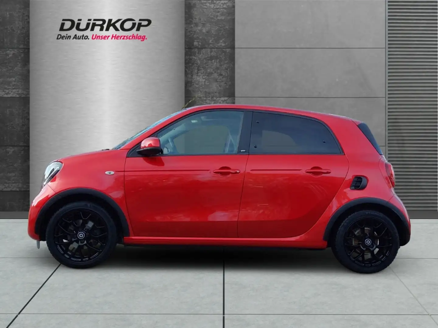 smart forFour 66 kW 1.0 Sportpaket Faltdach Navi Leder Klimaauto Rojo - 2