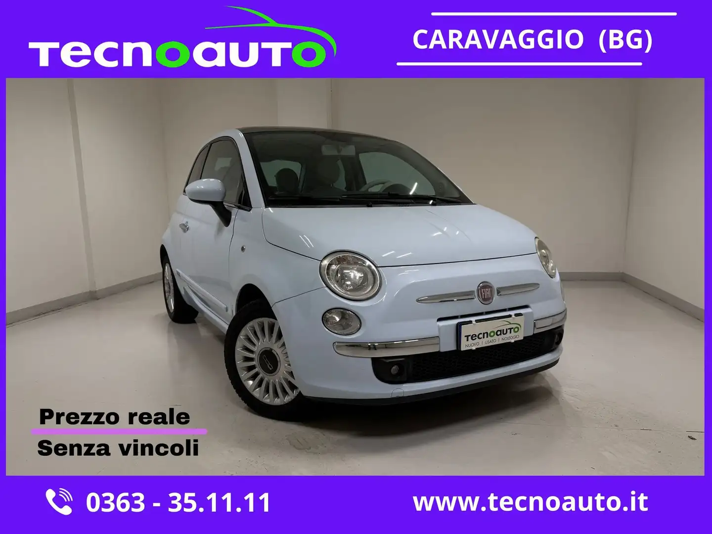 Fiat 500 500 1.2 Lounge Bleu - 1