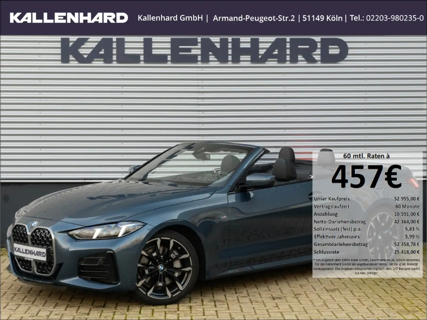 BMW 430 i xDrive M Sport Cabrio M Sport+Lenkrad-Heiz Blau - 1