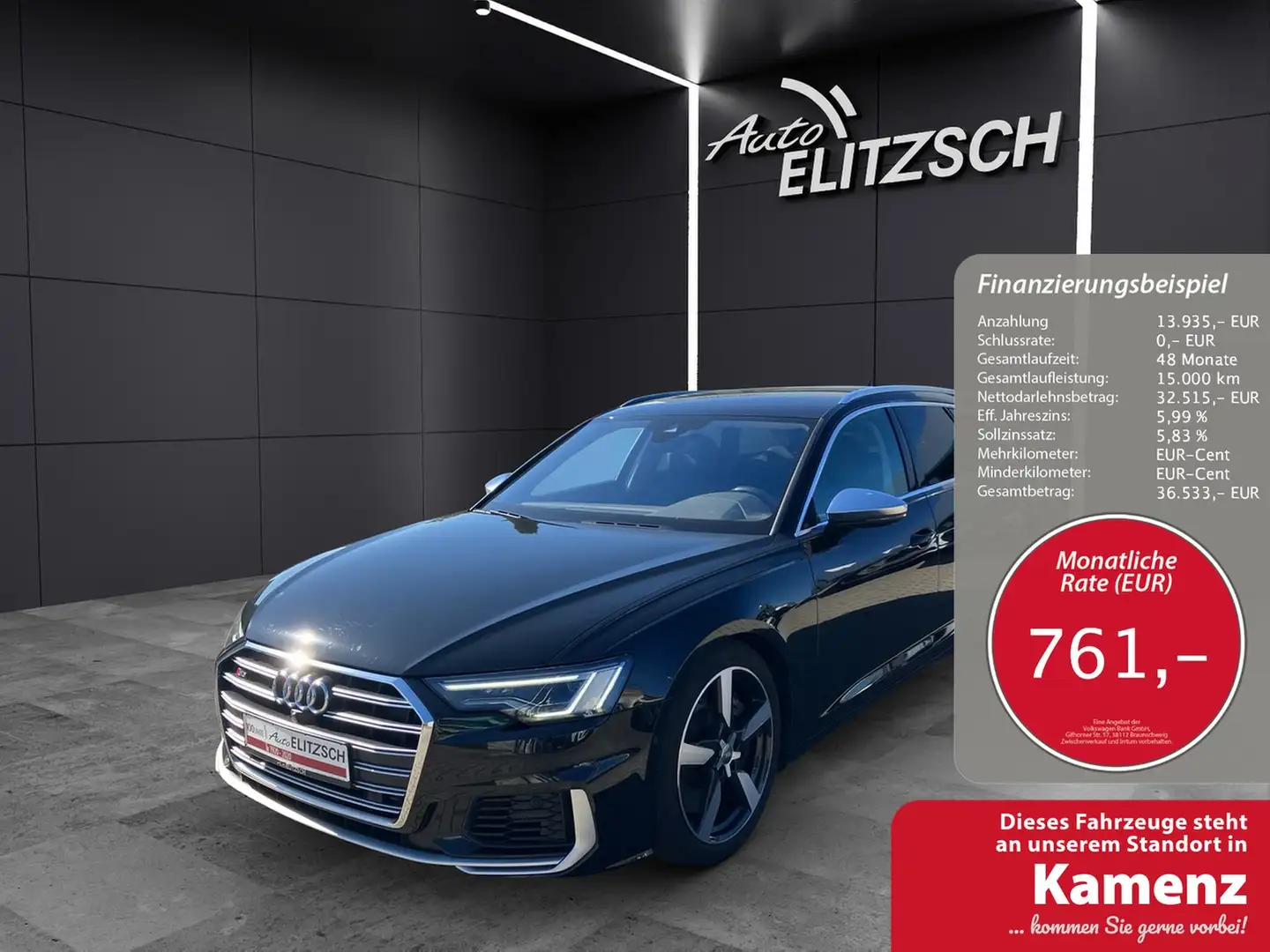 Audi S6 Avant 3.0 TDI quattro Matrix Luft RFK Navi AVC Schwarz - 1