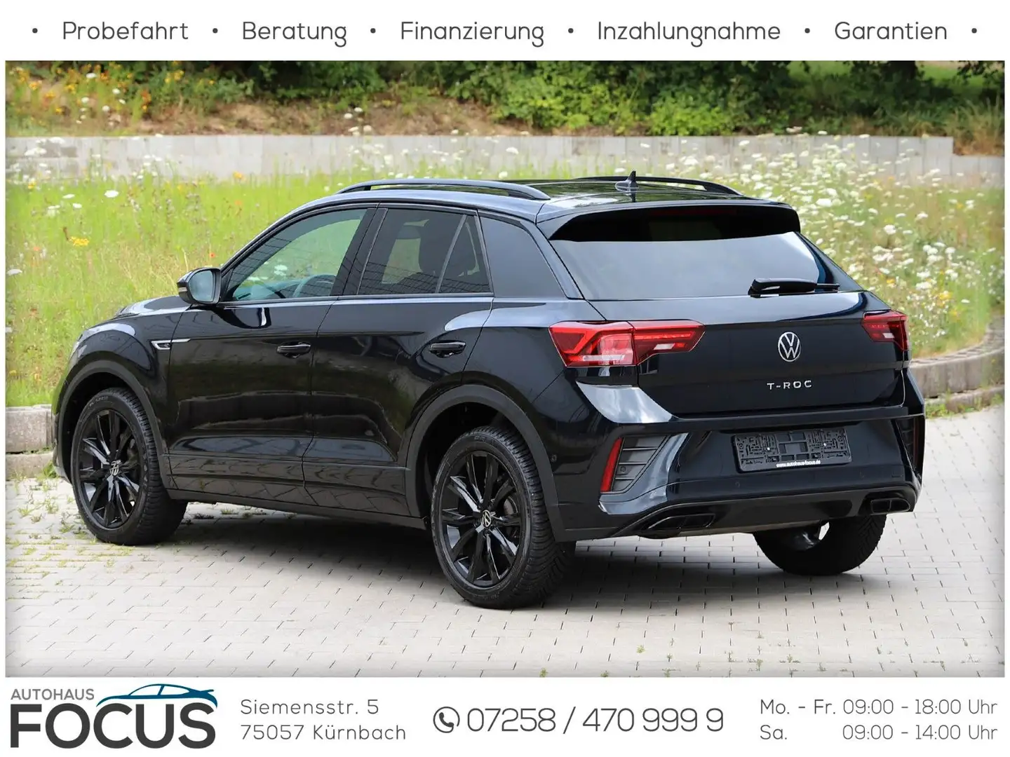 Volkswagen T-Roc 2.0TSI DSG 4M R-Line Black PANO ACC 18"AHK Zwart - 2