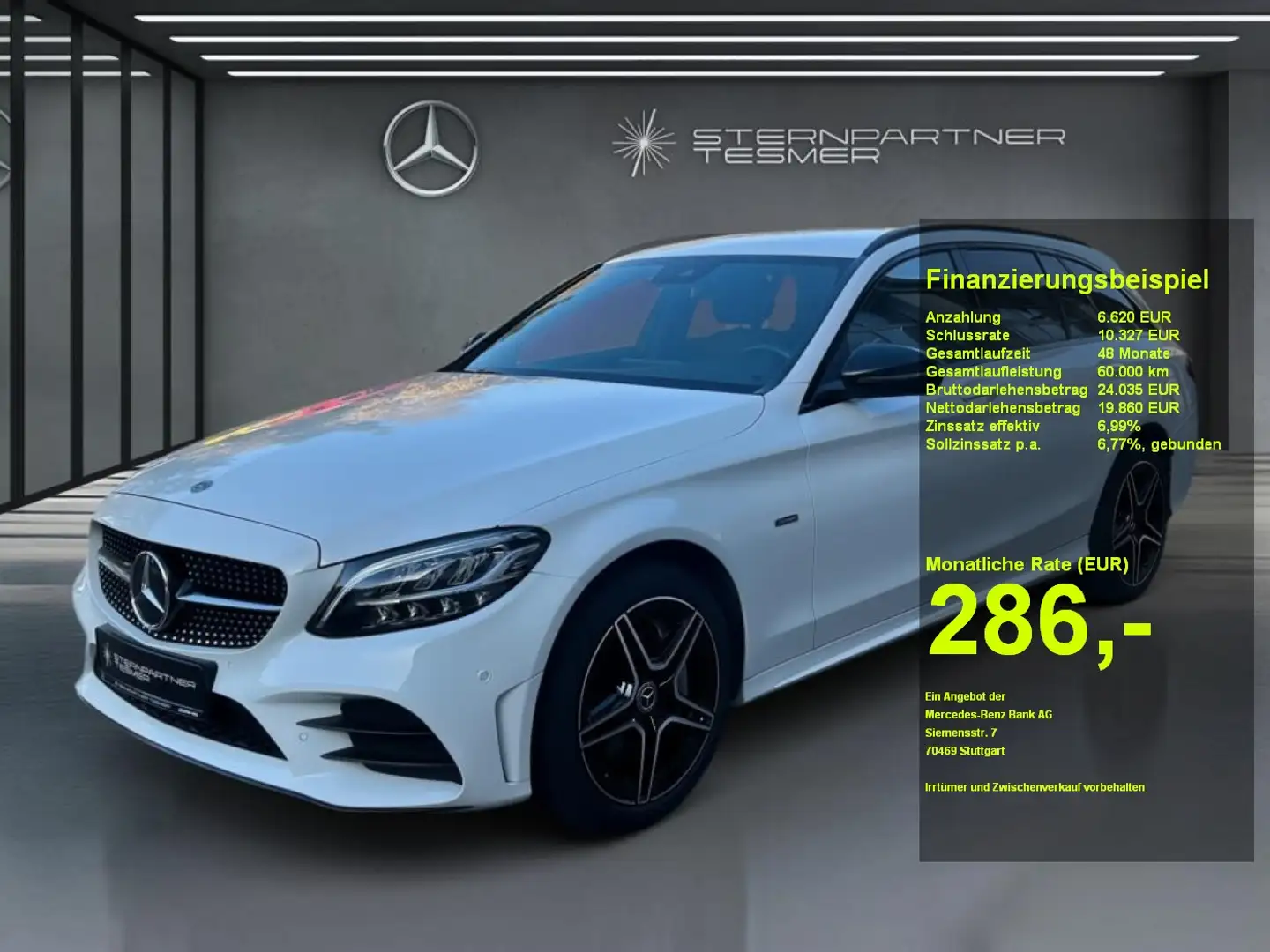 Mercedes-Benz C 300 de T AMG+Night+AHK+LED+COMAND+DISTR+Kamera Weiß - 1