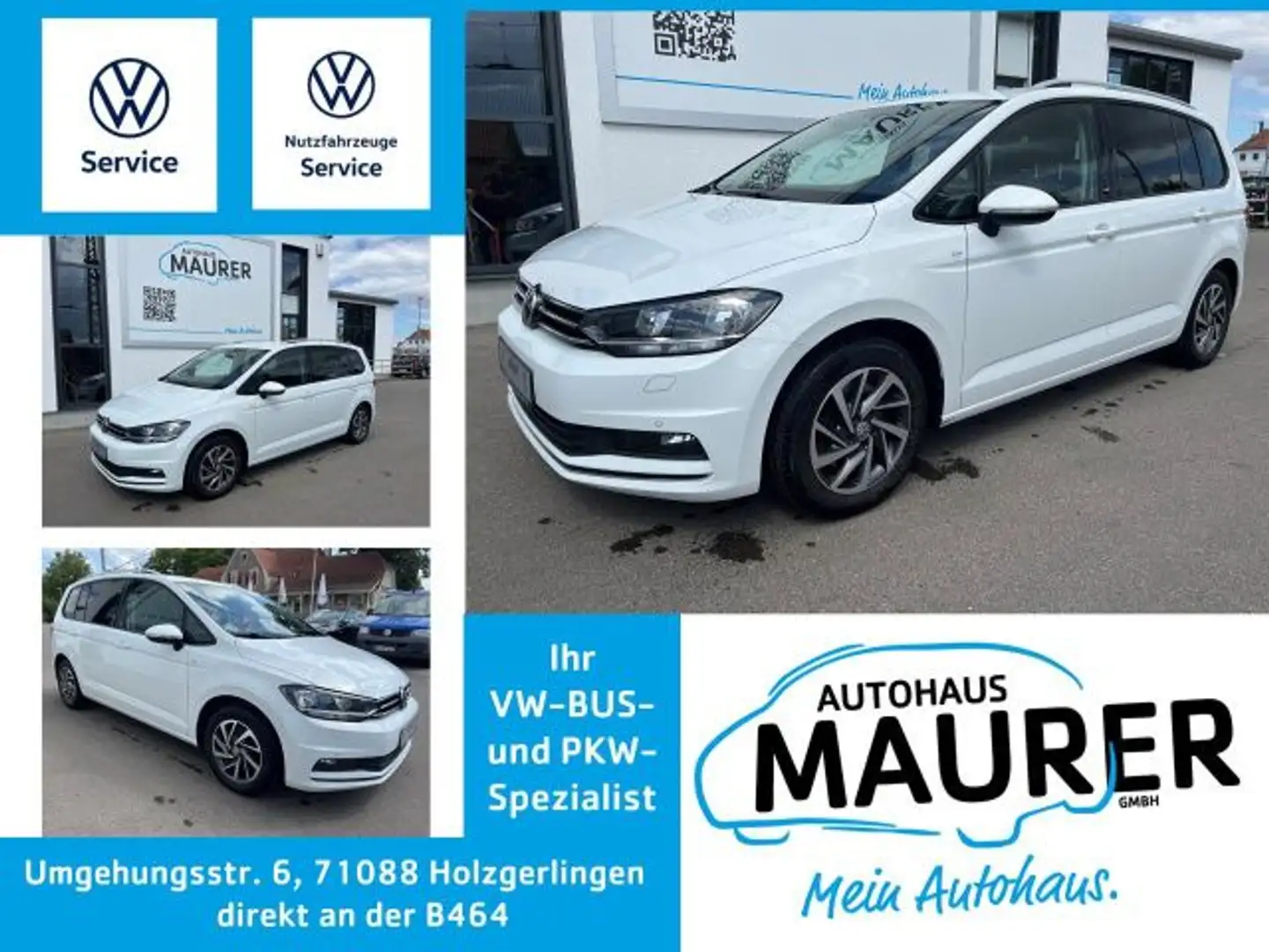 Volkswagen Touran Sound 2,0 TDI AHK Navi Sitzheizung PDC Weiß - 1