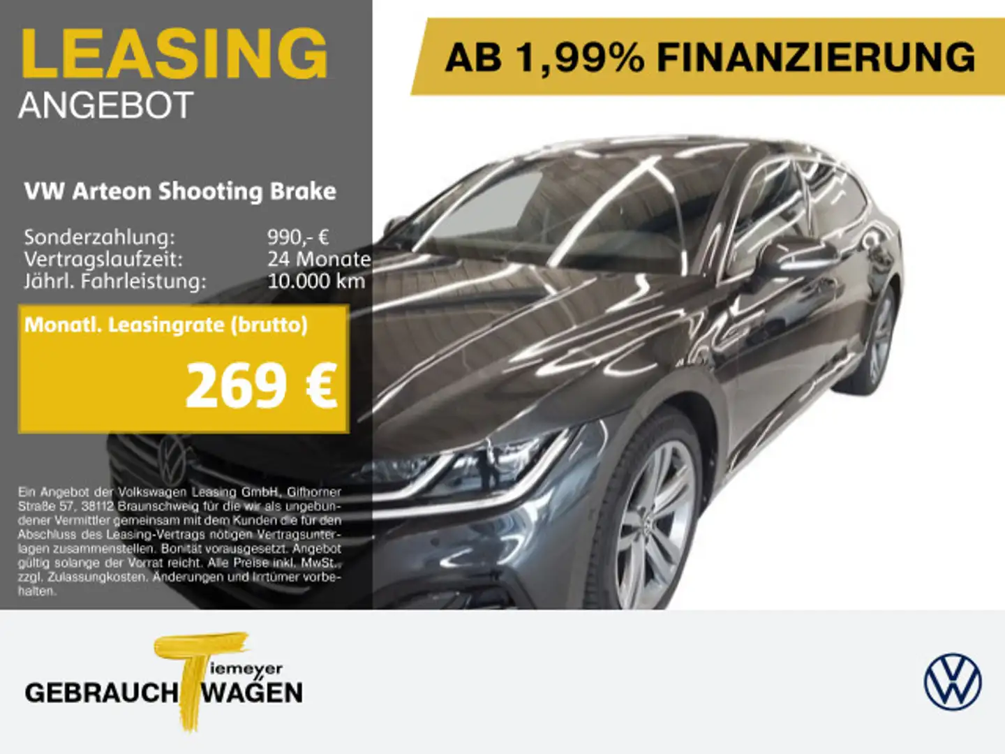 Volkswagen Arteon 2.0 TSI DSG R-LINE L19 AHK Grau - 1