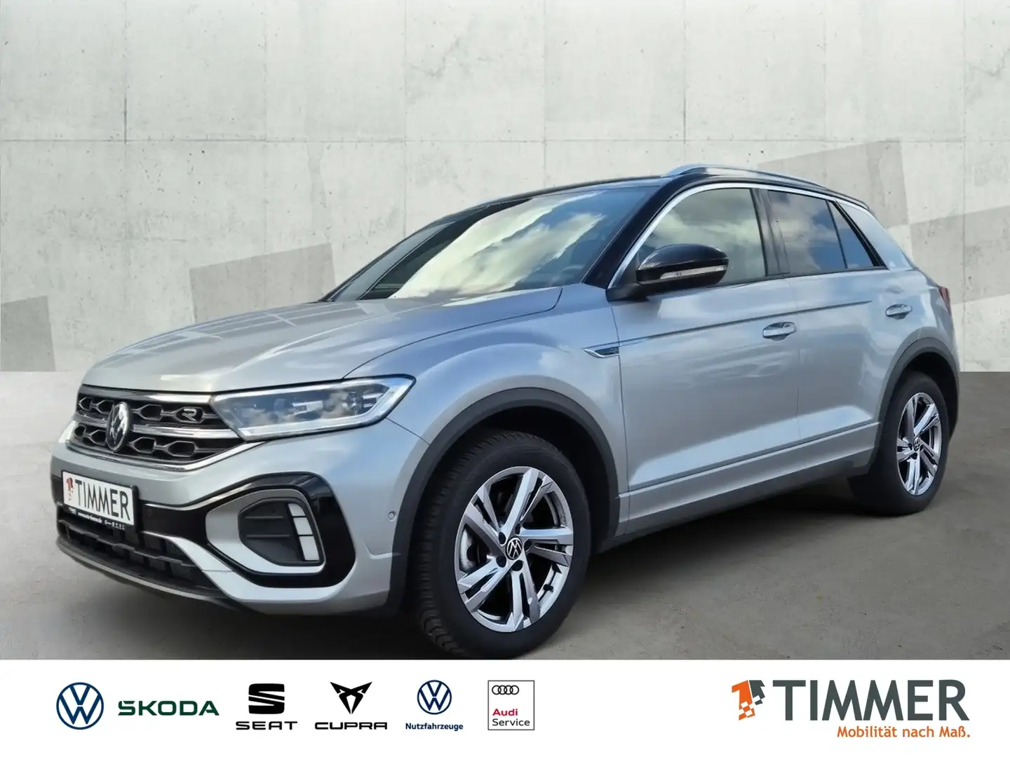 Volkswagen T-Roc 2.0 TDI DSG R-LINE *AHK *LED *RKAM *ACC *APP *NAV Silber - 1