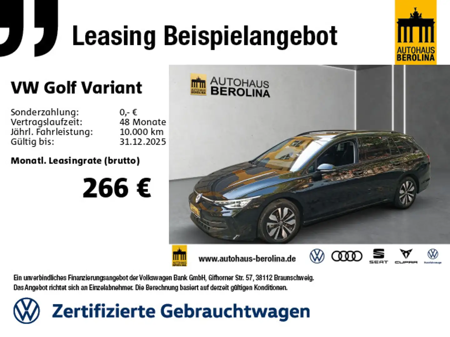 Volkswagen Golf Variant VIII Goal 1.5 eTSI DSG*NAV*R-CAM*AH Schwarz - 1