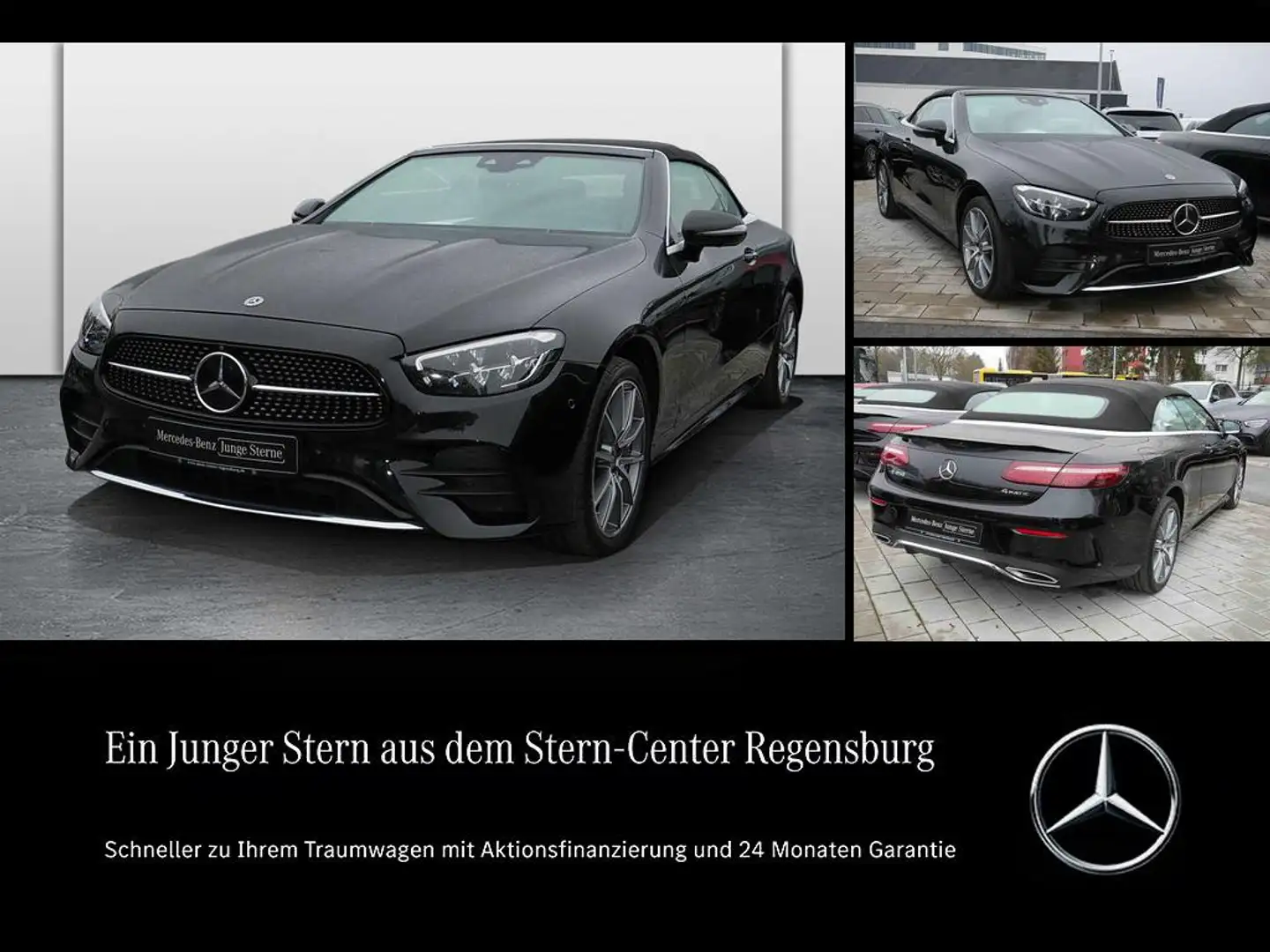 Mercedes-Benz E 450 4MATIC Cabriolet AMG+LED+360°-HeadUp+DIST+ Noir - 1