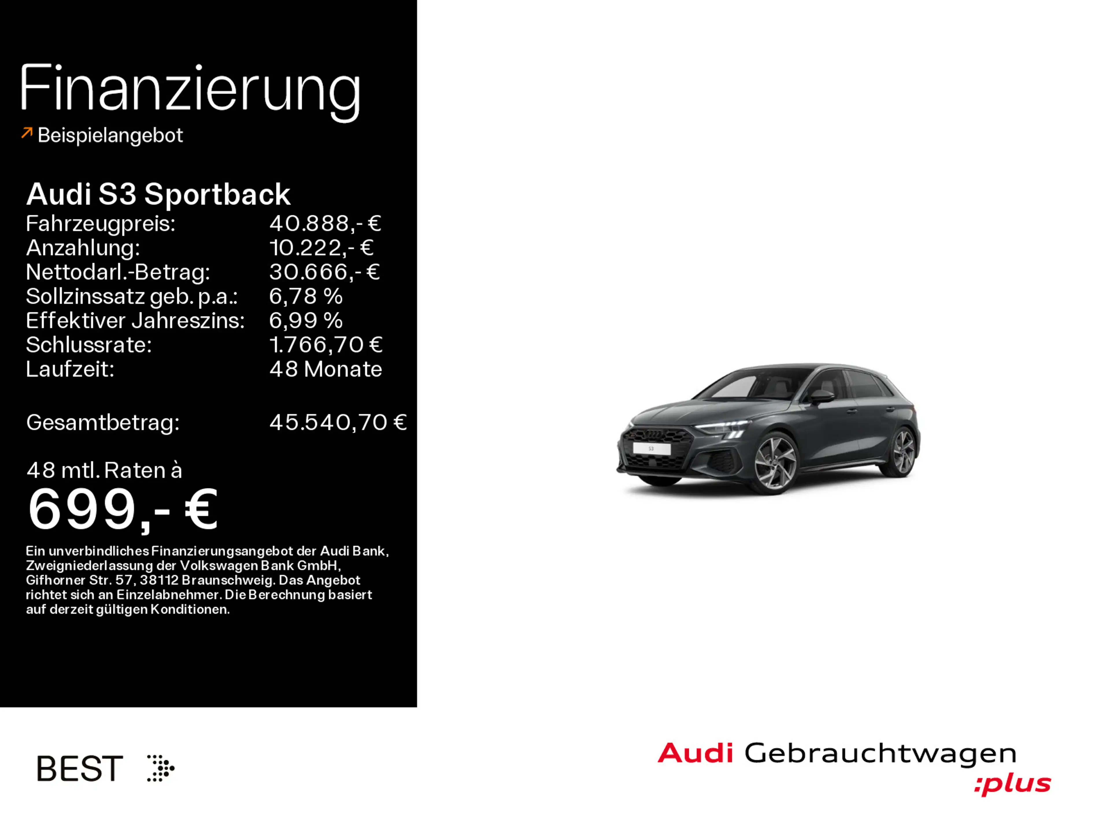 Audi S3 B&O, HUD, ACC, Pano, Matrix, Leder