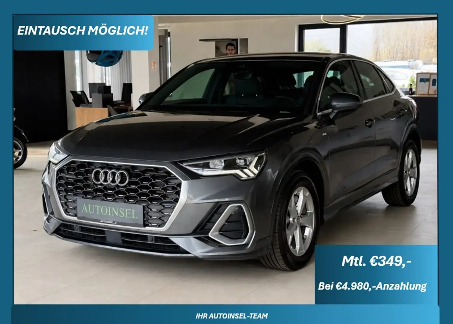 Audi Q3 40 TDI Sportback S-Line² Quattro Aut. Leder Grau - 1
