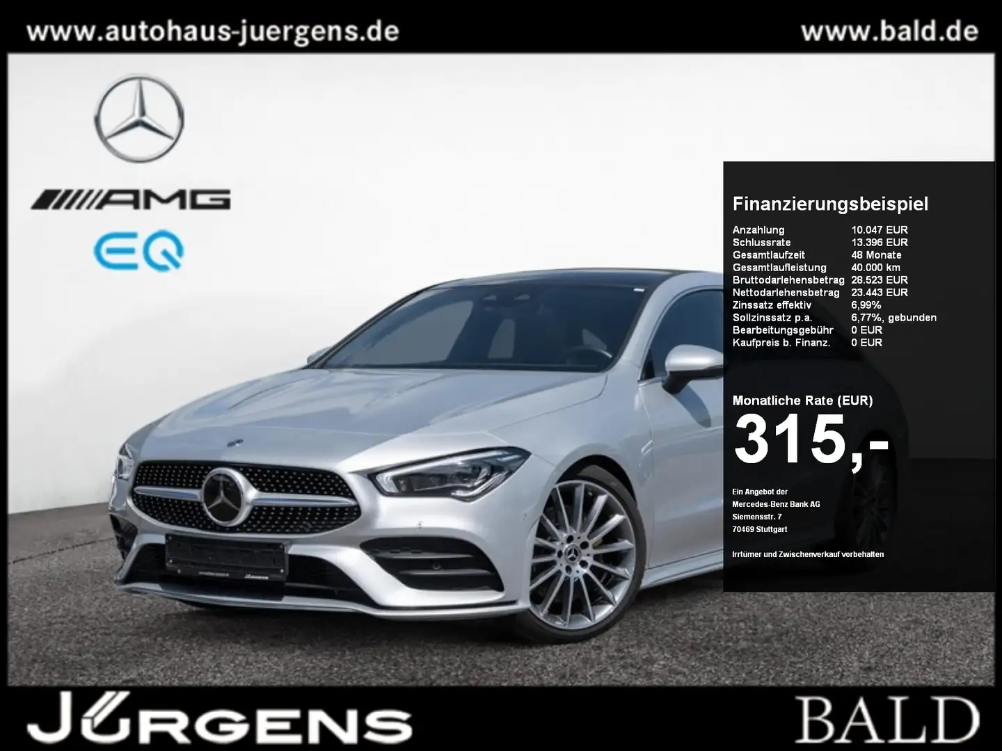 Mercedes-Benz CLA 250 4M SB AMG-Sport/MLB/Pano/AHK/Sitzklima Plateado - 1