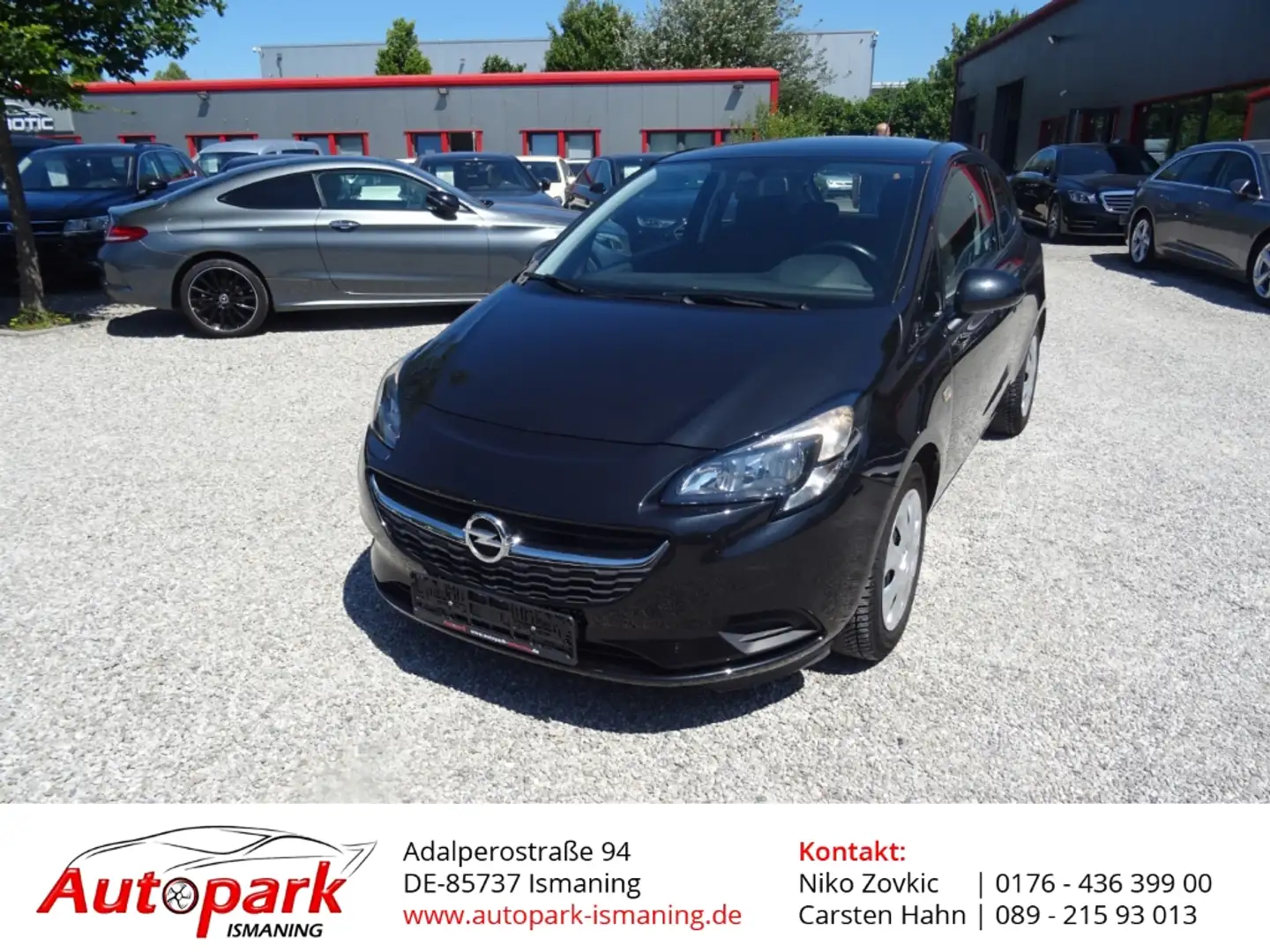 Opel Corsa E Edition 1.2 SHZ LenkradHZG Temp PDC Klima Zwart - 1