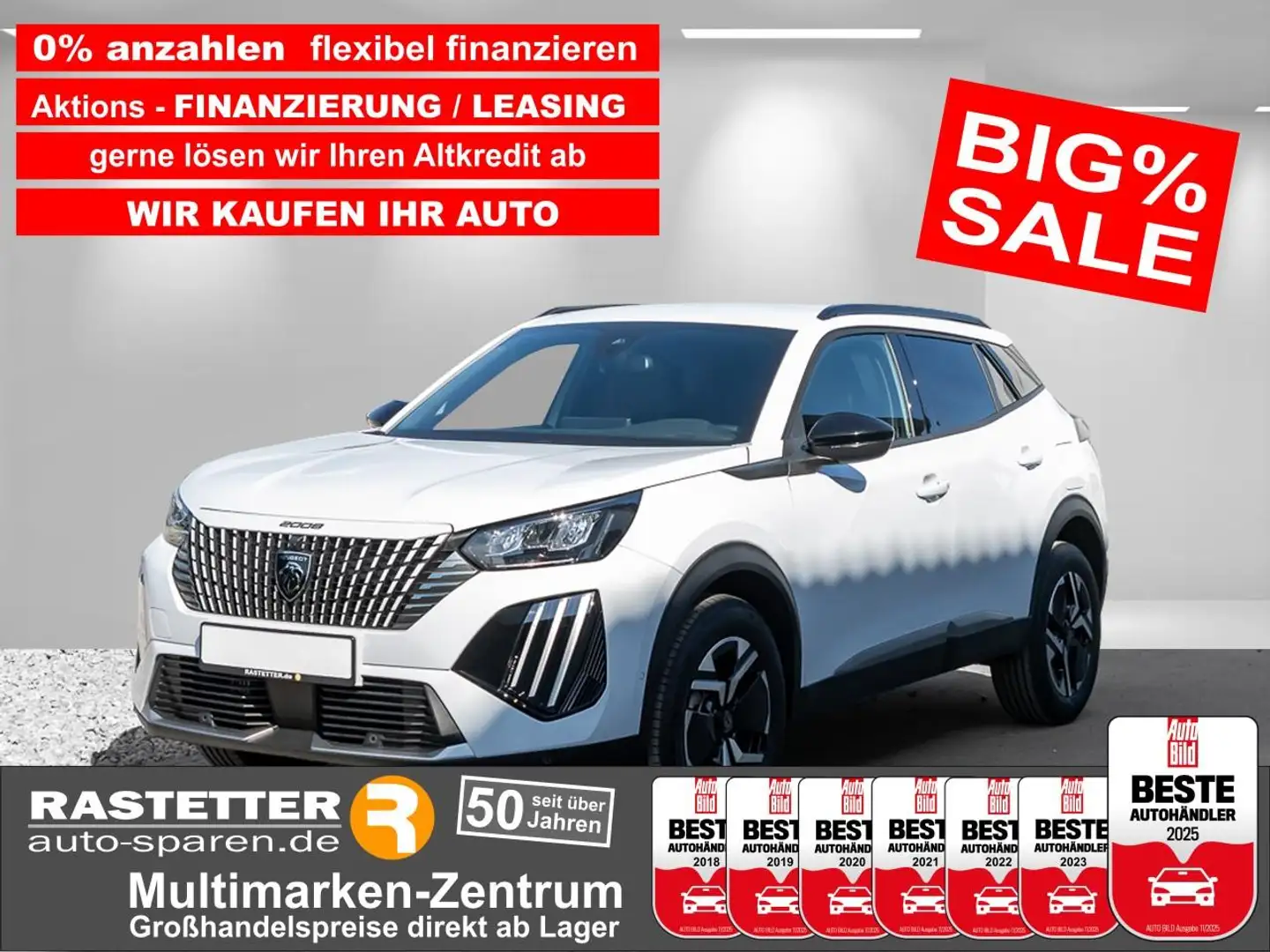 Peugeot 2008 Hybrid 136 e-DSC6 Allure 360+ACC+Keyless+iConnect+ Bianco - 1