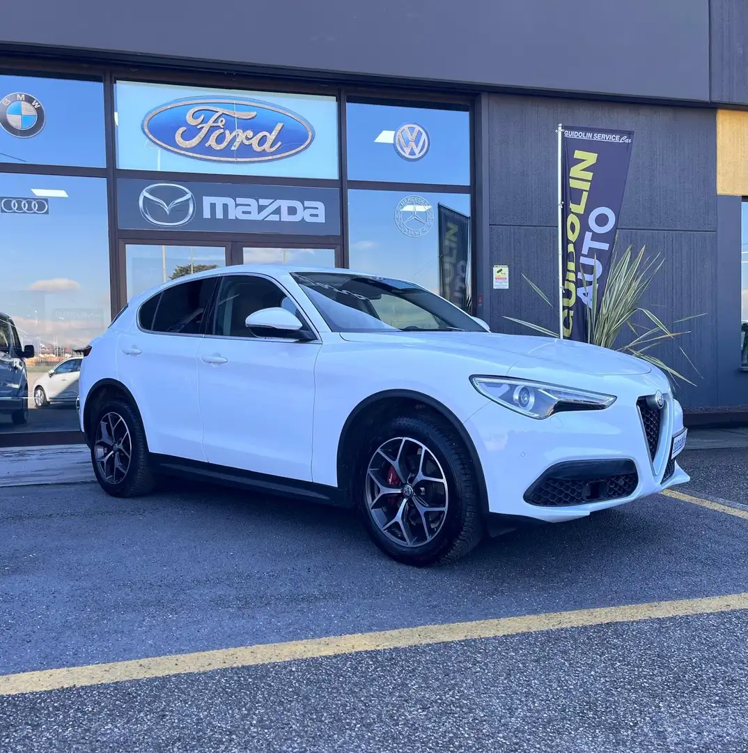 Alfa Romeo Stelvio 2.2 Turbodiesel 210 CV SUPER AT8 Q4 PELLE NAVI Bianco - 1