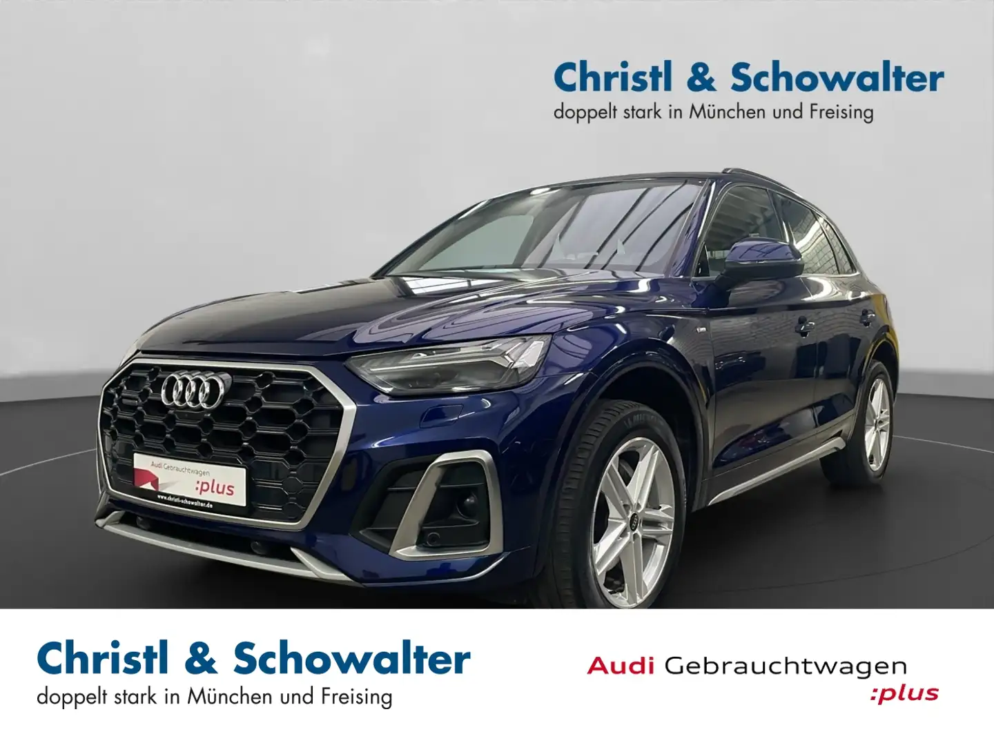 Audi Q5 40TDI quattro S tronic S line MATRIX AHK STHG Blau - 1
