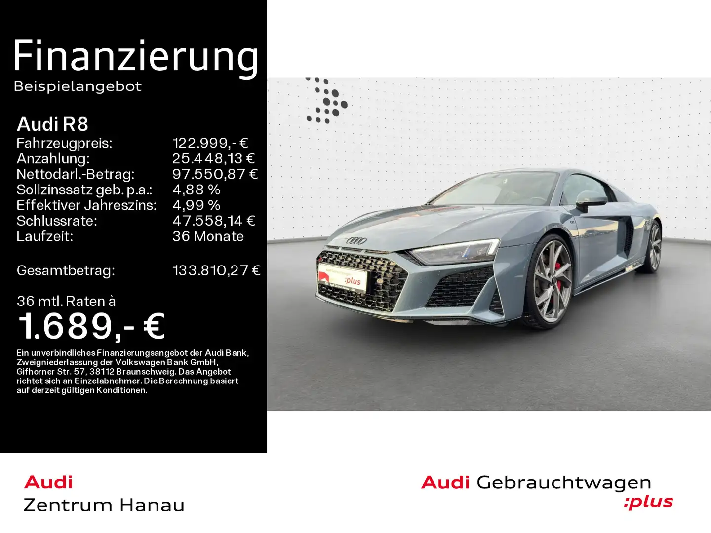 Audi R8 Coupé 5.2 V10 RWD S tronic *LED*MMI NAVI*VC* Gris - 1